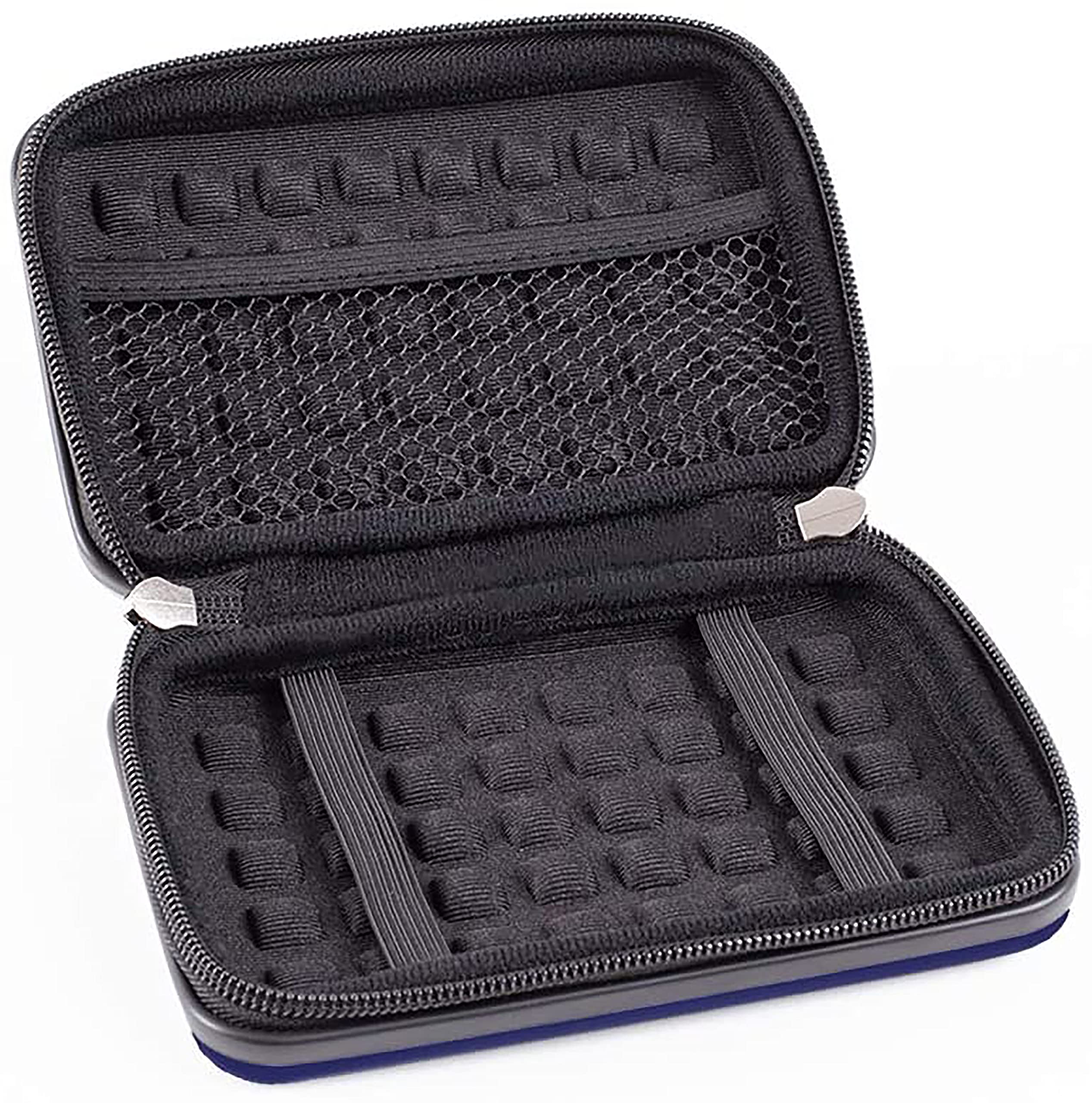 Duronic HDC3/BE Aluminum Hard Drive Case - Portable Protective Storage Pouch for External Hard Drives & Cables (Blue) | Lightweight & Durable | Compatible with WD, Toshiba, Buffalo, Seagate, Samsung | Perfect for Travel, Office & Data Backup