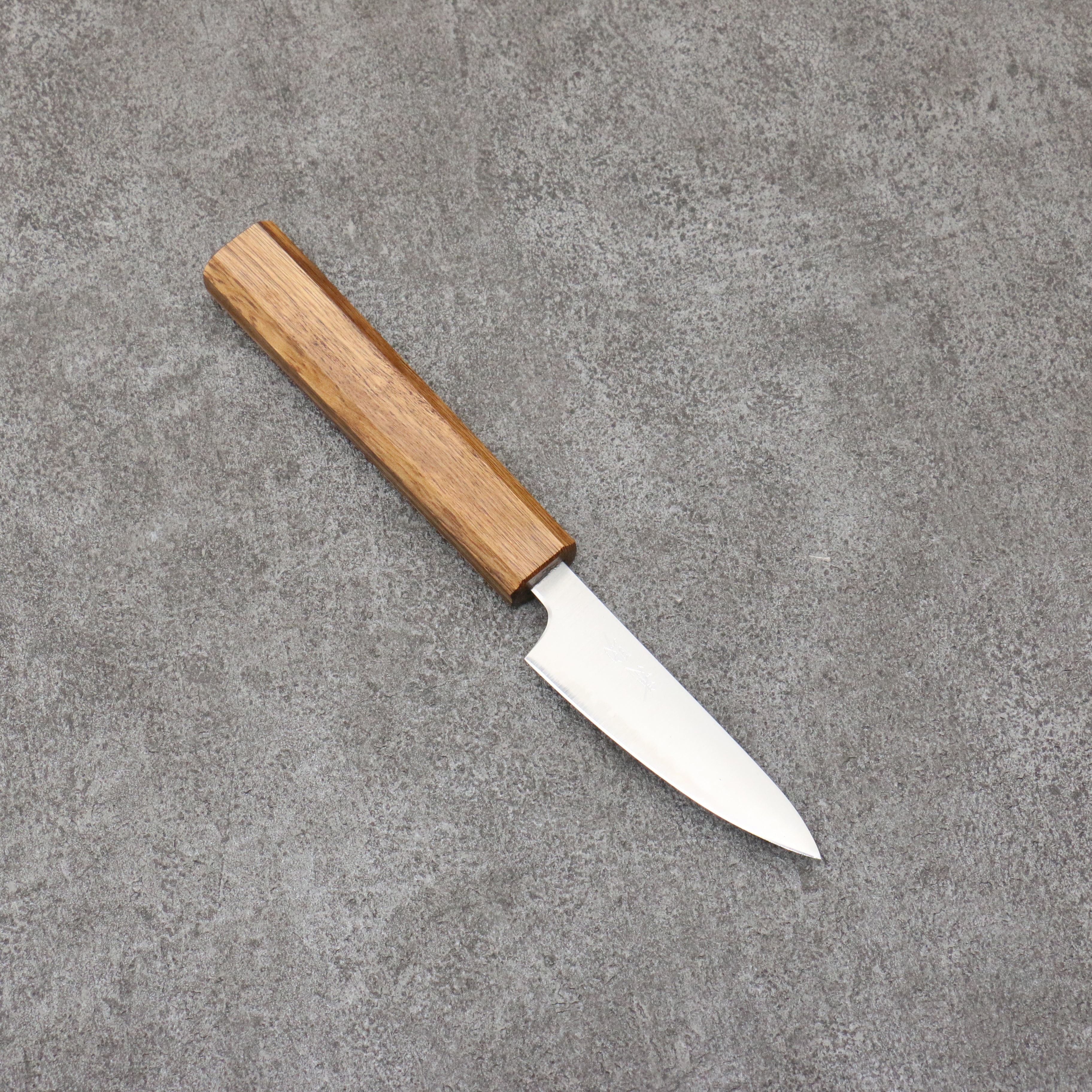 Premium Seisuke Silver Steel No.3 Migaki Polish Finish Paring Knife - 80mm Blade with White Oak Handle - Perfect for Peeling, Slicing & Precision Kitchen Tasks