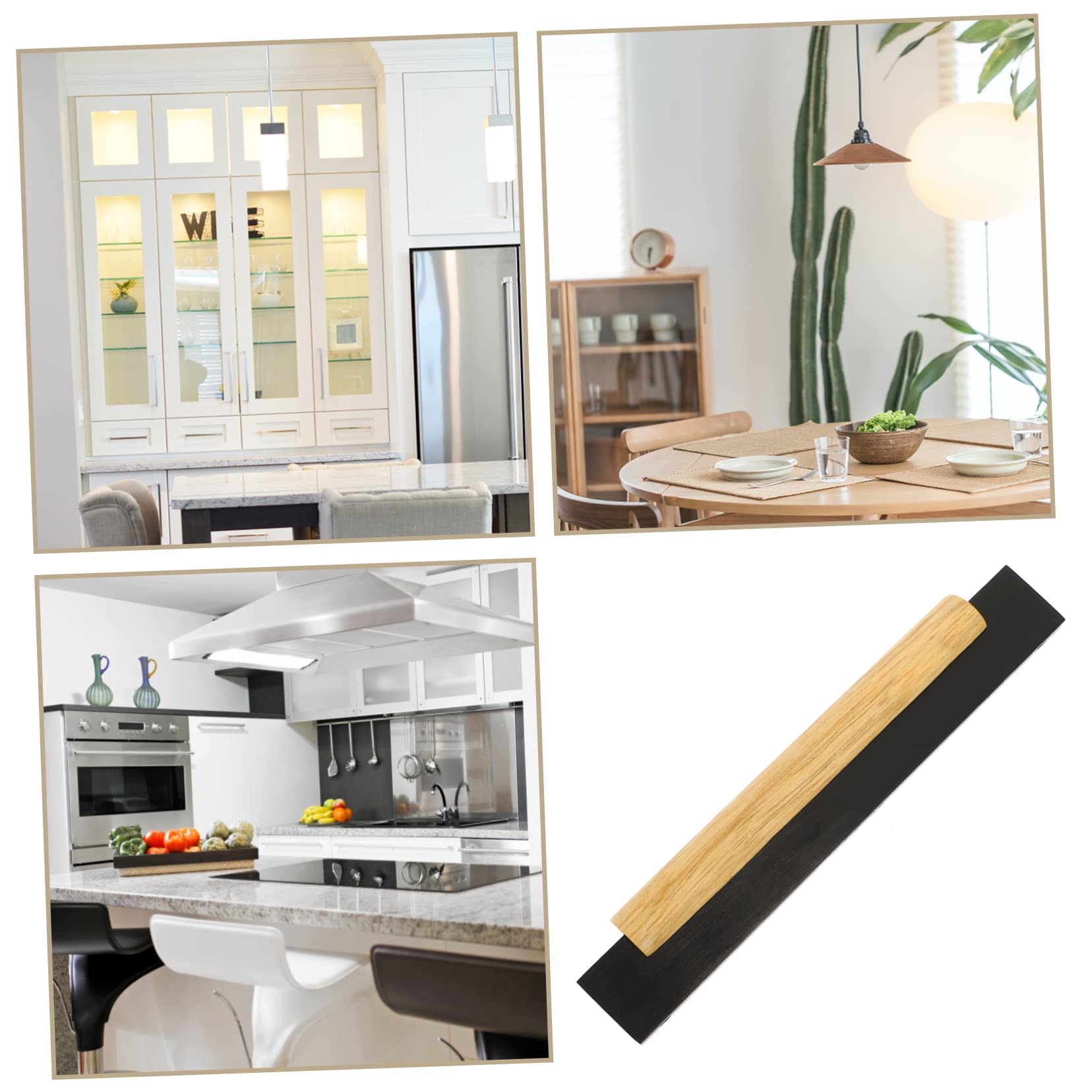 160mm Real Wood Door Handle - Durable Aluminum Wood Dresser Pulls with Anti-Scratch Finish | Perfect for Kitchen Cabinets, Wardrobes & Furniture Drawers