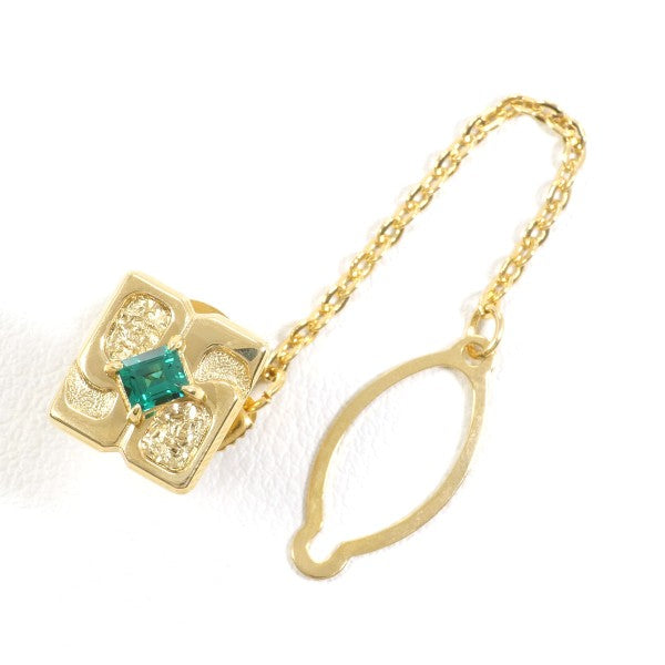 18K Yellow Gold Alloy Synthetic Emerald Brooch Pin - Vintage Style Jewelry for Women, Elegant Gift for Mother's Day, Wedding, Party & Special Occasions