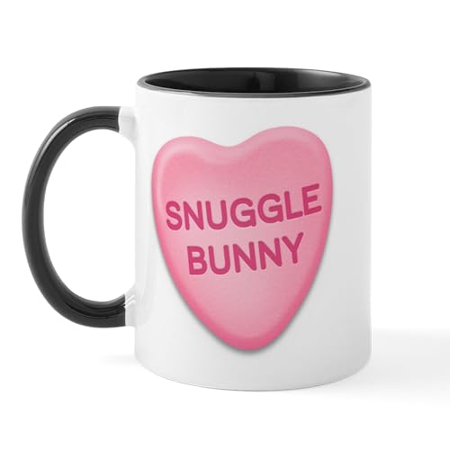 White/Black Inside - Snuggle Bunny Candy Heart Mug