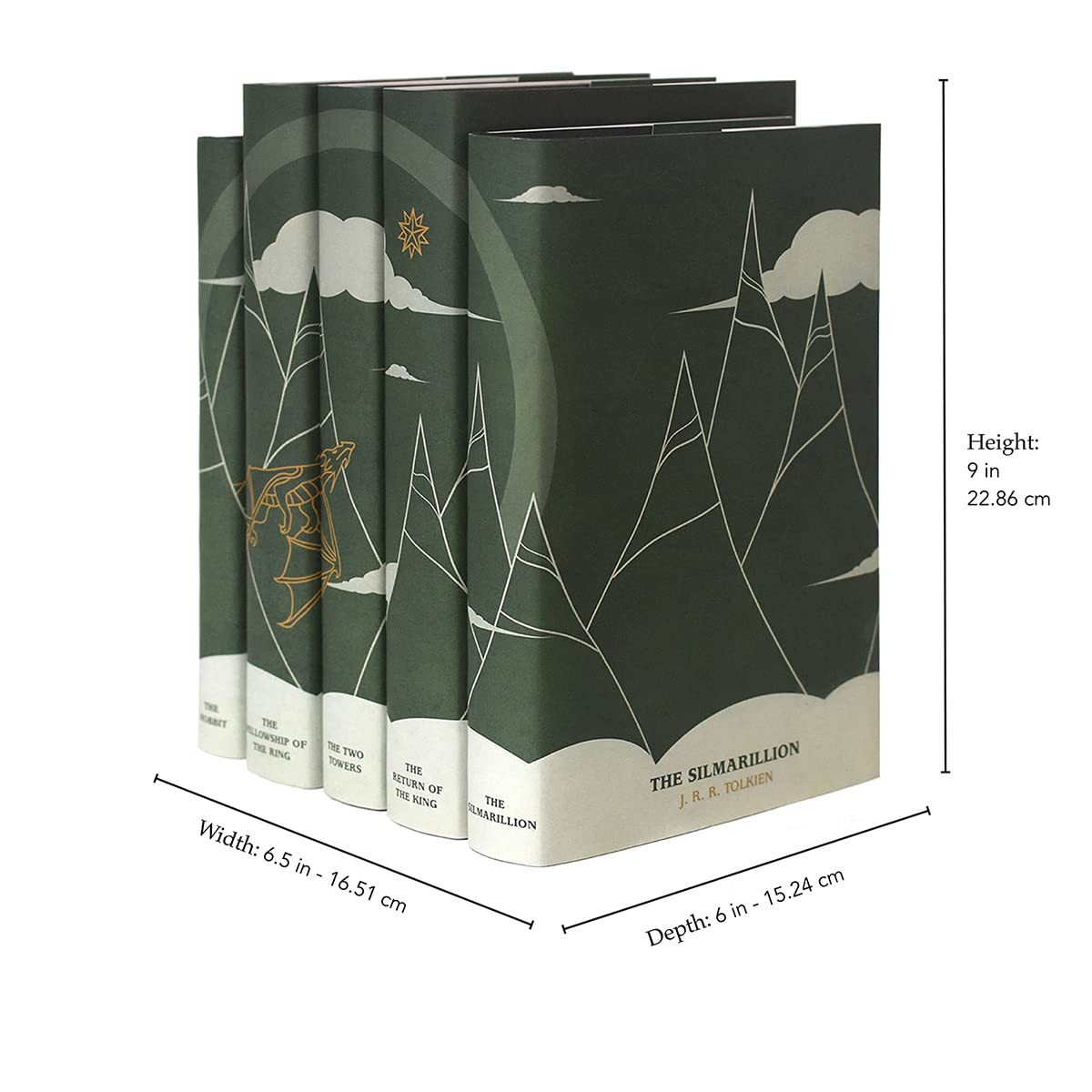 Juniper Books - The Lord of the Rings 5 Volume Book Set - Custom Cover Design for J.R.R. Tolkien Collection | Perfect for Fantasy Book Lovers & Home Library Decor