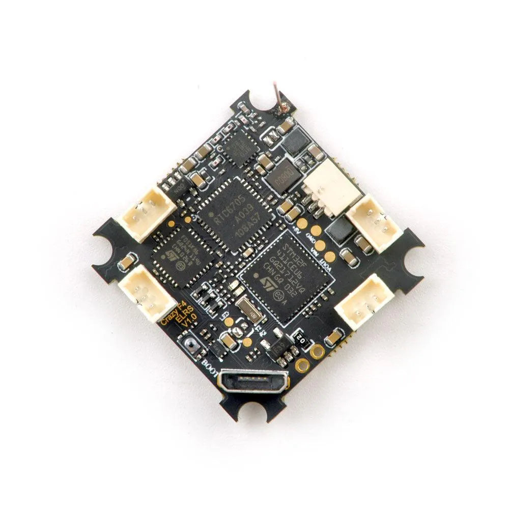 Happymodel CrazyF4 ELRS AIO 5-in-1 Flight Controller with Built-in 900MHz/915MHz/868MHz ELRS Receiver - Perfect for FPV Drone Racing and DIY Quadcopter Builds
