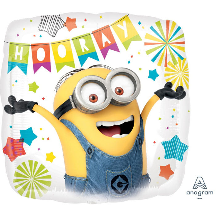 Minion Foil Balloon Square - Party Decorations for Birthdays, Baby Showers & Themed Events