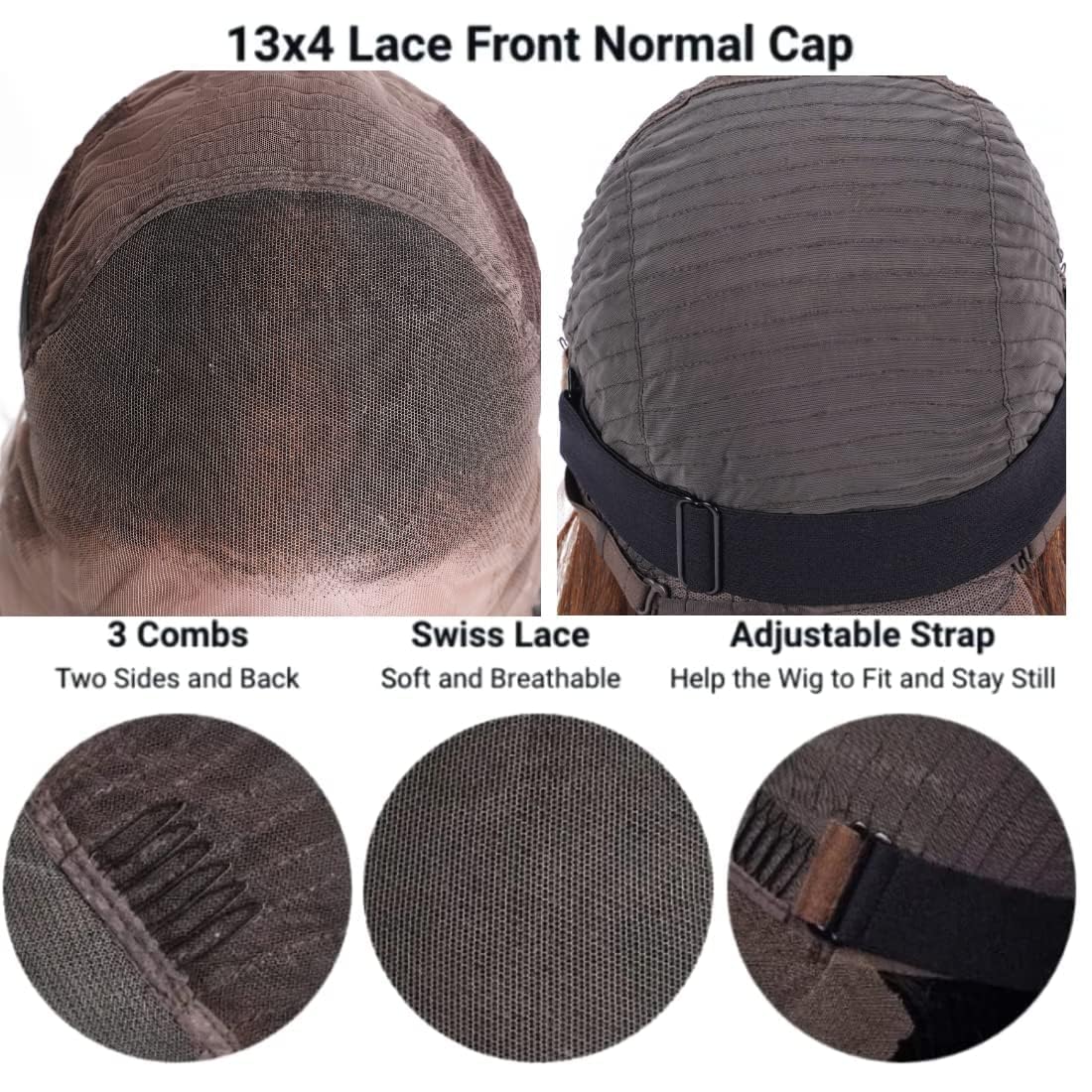 Julia Hair Reddish Brown Water Wave 13x4 Lace Front Wig Human Hair for Women | HD Lace Frontal Wig #33B Auburn Copper Red | Pre-Plucked with Baby Hair | 180% Density | 20 Inch | Perfect for Daily Wear, Cosplay & Special Occasions