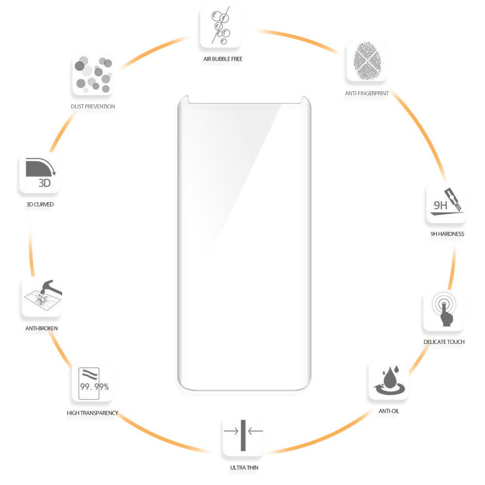 Samsung Galaxy S8 Plus Screen Protector - Case Friendly Tempered Glass with Full Coverage Adhesive - Perfect for Everyday Use, Travel, and Work Protection