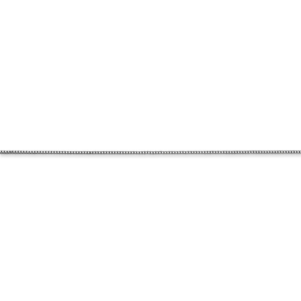18K White Gold 0.50mm Box Chain Necklace with Lobster Clasp - Dainty Minimalist Jewelry for Women, Perfect for Layering, Everyday Wear & Special Occasions