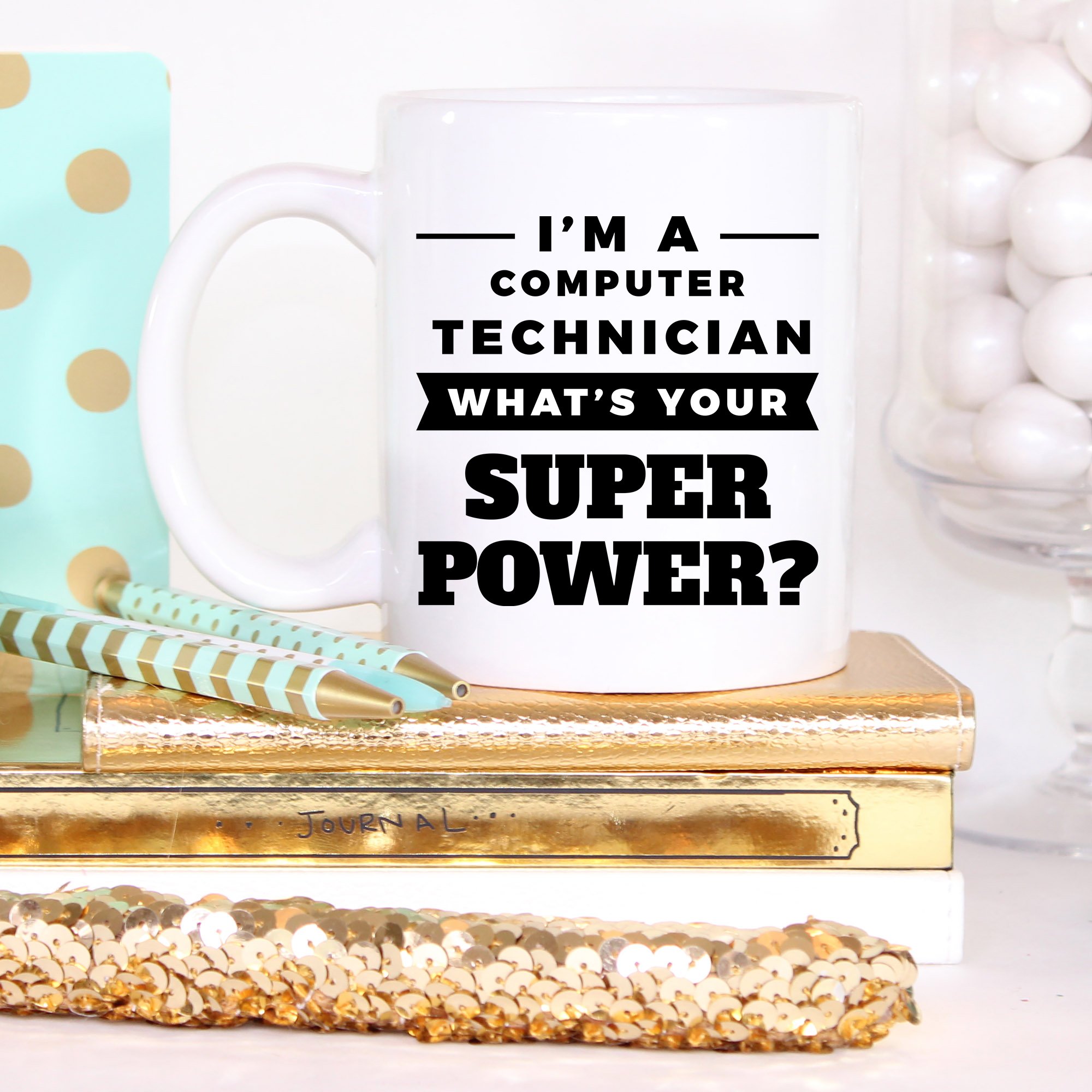 Funny Computer Technician Coffee Mug - 11oz Ceramic Cup for IT Professionals | Perfect Gift for Tech Support, Programmers & Engineers | Office, Home & Work Use