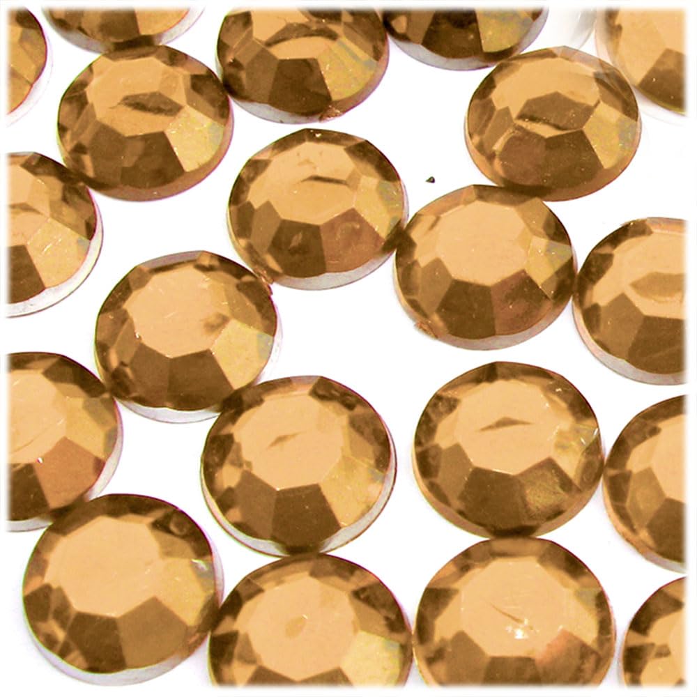 72pc 20mm Round Flatback Rhinestones - Light Orange for DIY Crafts, Jewelry Making, Scrapbooking & Home Decor | The Crafts Outlet