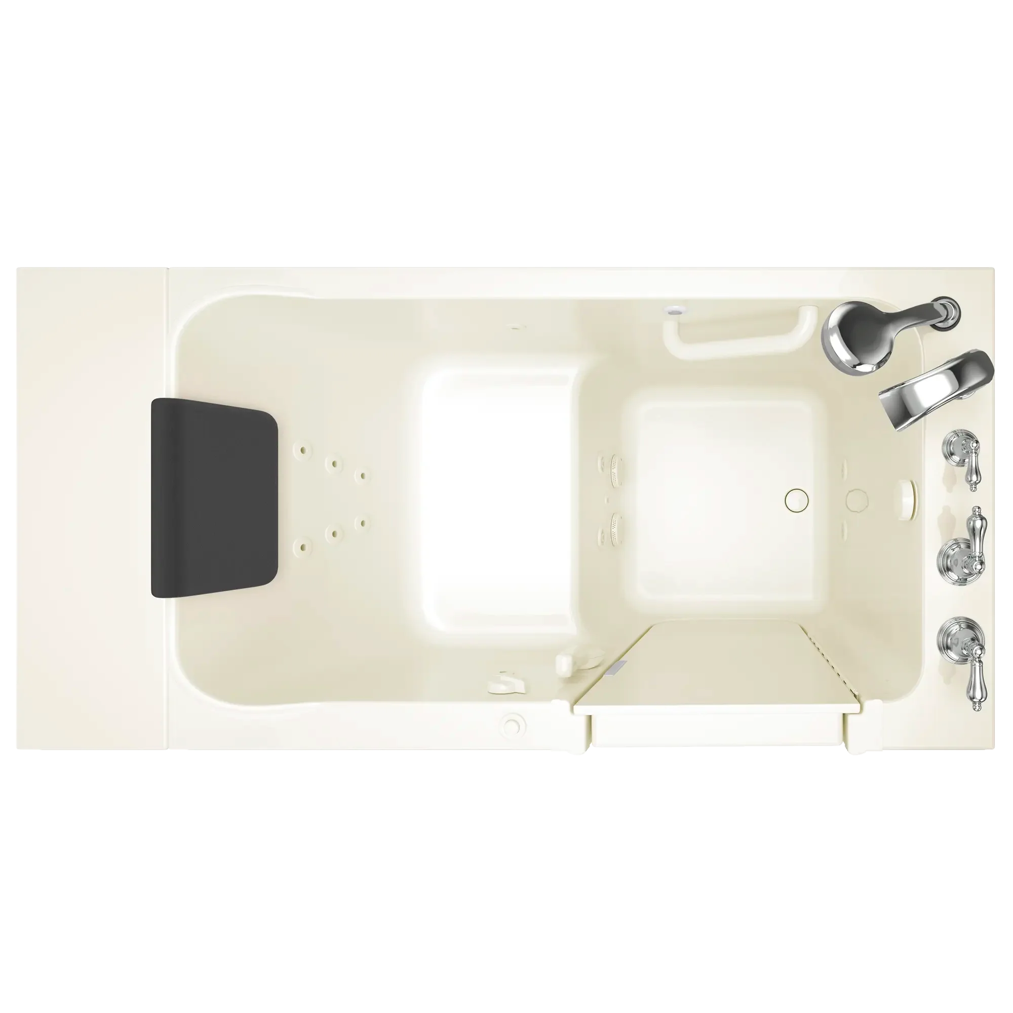 30 x 51 Inch Acrylic Walk-in Bathtub with Whirlpool Jets - Right Hand Drain & Faucet - Luxury Accessible Tub for Elderly & Mobility Needs - Perfect for Spa Relaxation & Hydrotherapy at Home