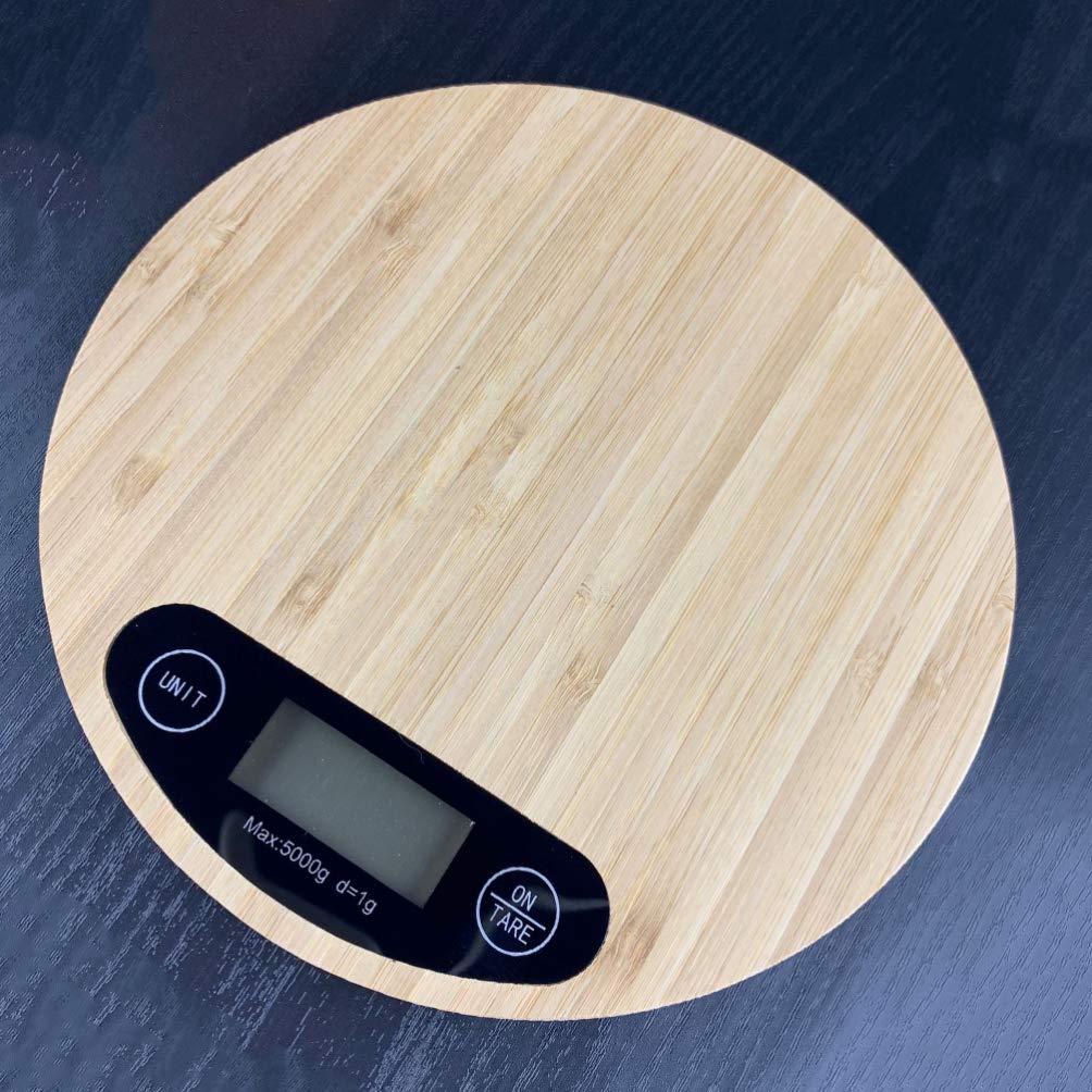 Bamboo Digital Kitchen Scale - Portable Food & Coffee Scale for Baking, Cooking, Travel | Battery-Free