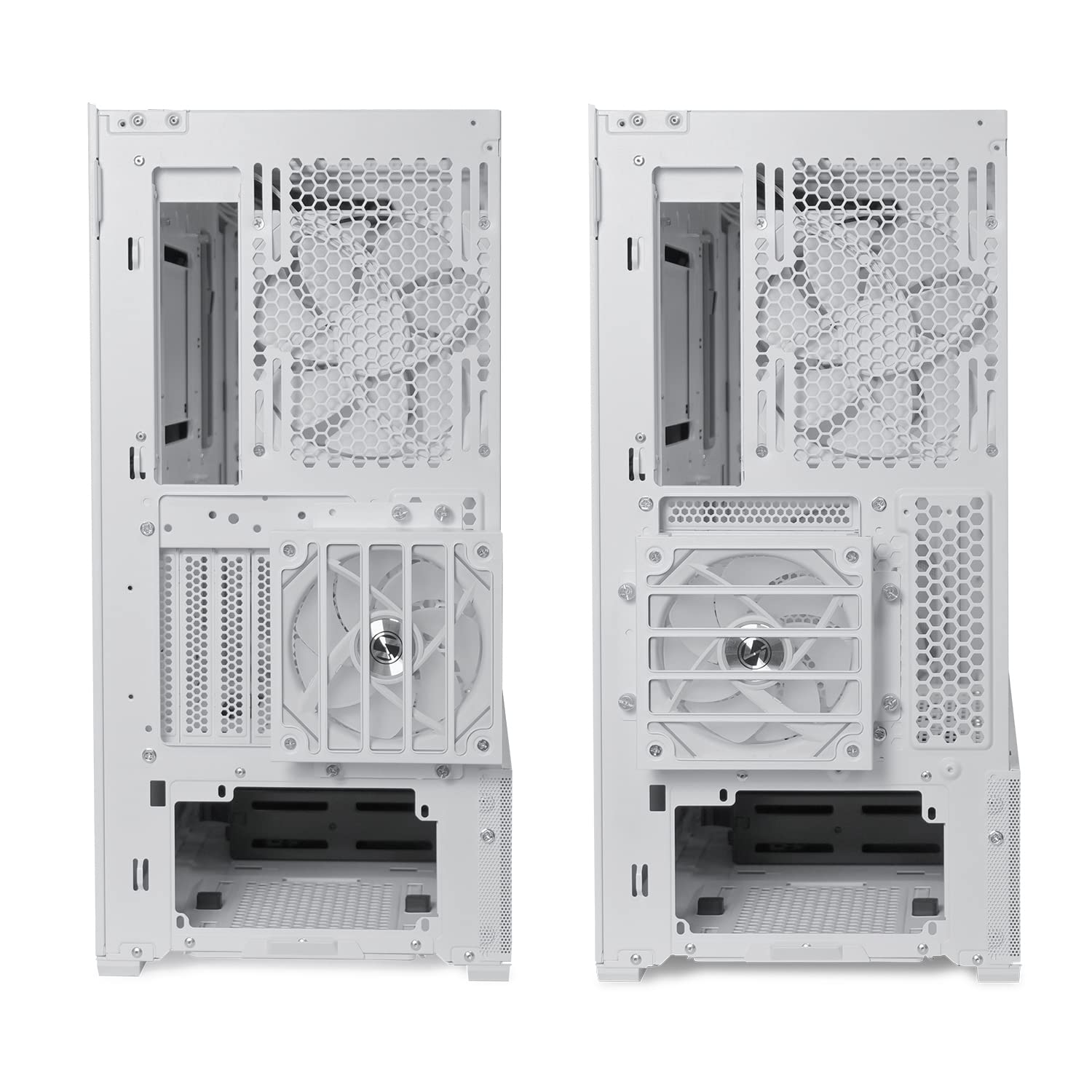 LIAN LI LANCOOL 216 E-ATX PC Case - High Airflow RGB Gaming Computer Case with Mesh Panels, 2x160mm & 1x140mm PWM Fans, Rear PCIe Fan Bracket - Perfect for Gaming Rigs, Streaming Setups & High-Performance PCs (White)