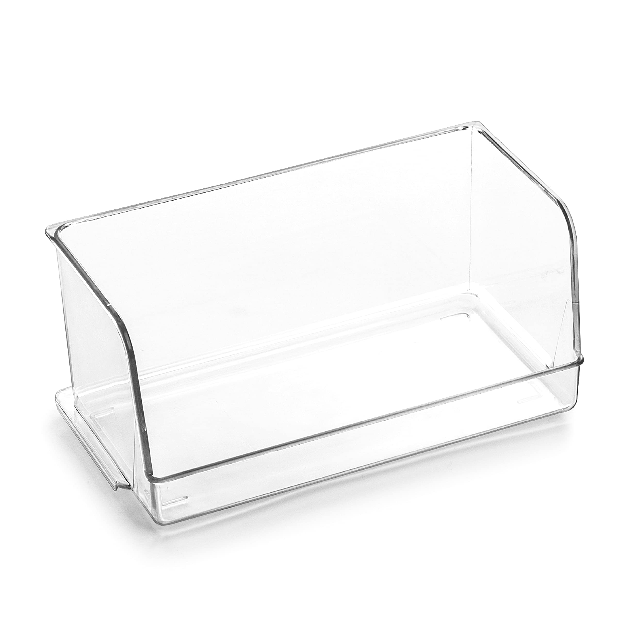 BINO Stackable Plastic Storage Bins 12 Pack - Medium Size BPA-Free Organizer for Pantry, Fridge, Freezer & Home Organization | Multi-Use Storage Containers for Kitchen, Bathroom, Office & Closet