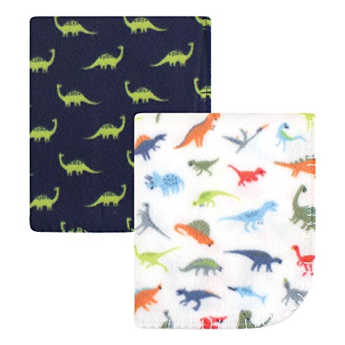 Hudson Baby Fleece Blankets - Dinosaur Print for Boys & Girls - Nursery & Travel
