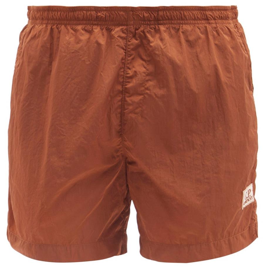 CP Company Rust Nylon Swim Shorts for Men - Quick-Dry Comfortable Beachwear for Swimming, Surfing & Summer Vacations