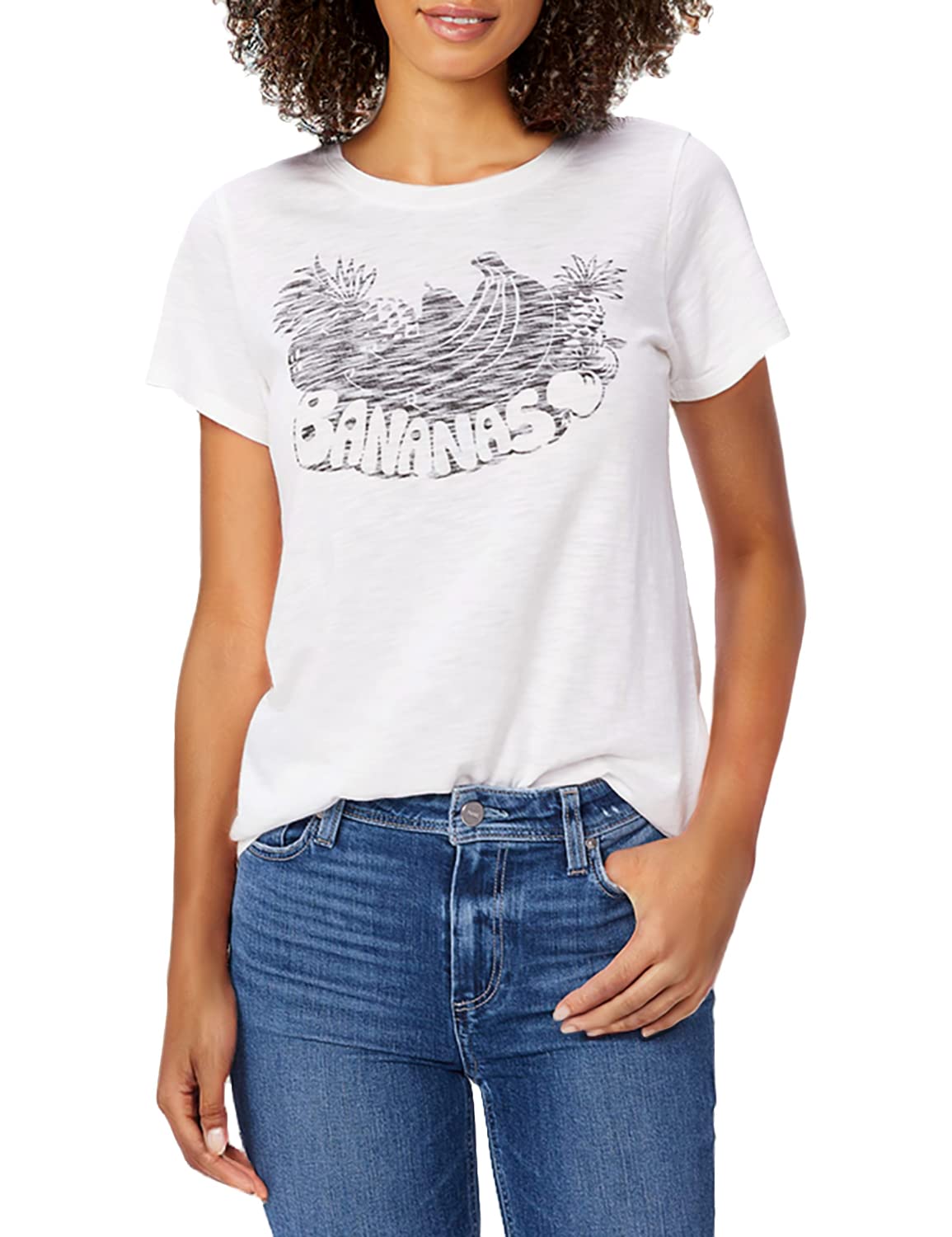 PAIGE Women's Ellison Graphic Tee - Soft Cotton Short Sleeve T-Shirt with Trendy Print | Perfect for Casual Outfits, Weekend Wear & Layering