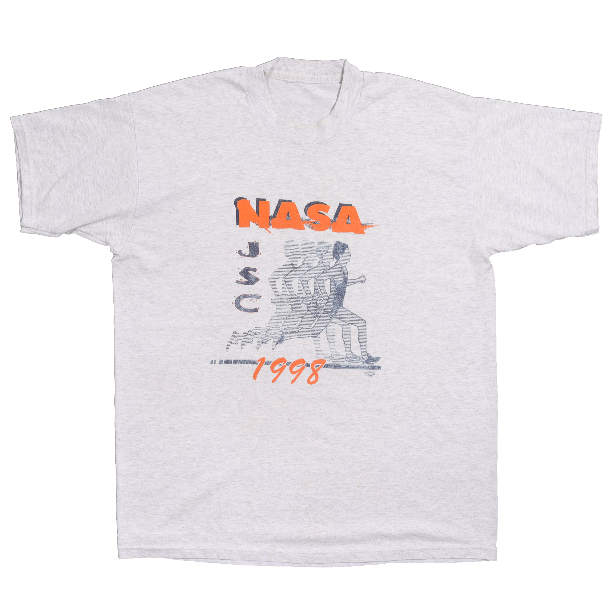 Vintage 1998 NASA Marathon Logo T-Shirt - Space-Themed Running Shirt for Men & Women - Perfect for Jogging, Gym Workouts and Space Enthusiasts