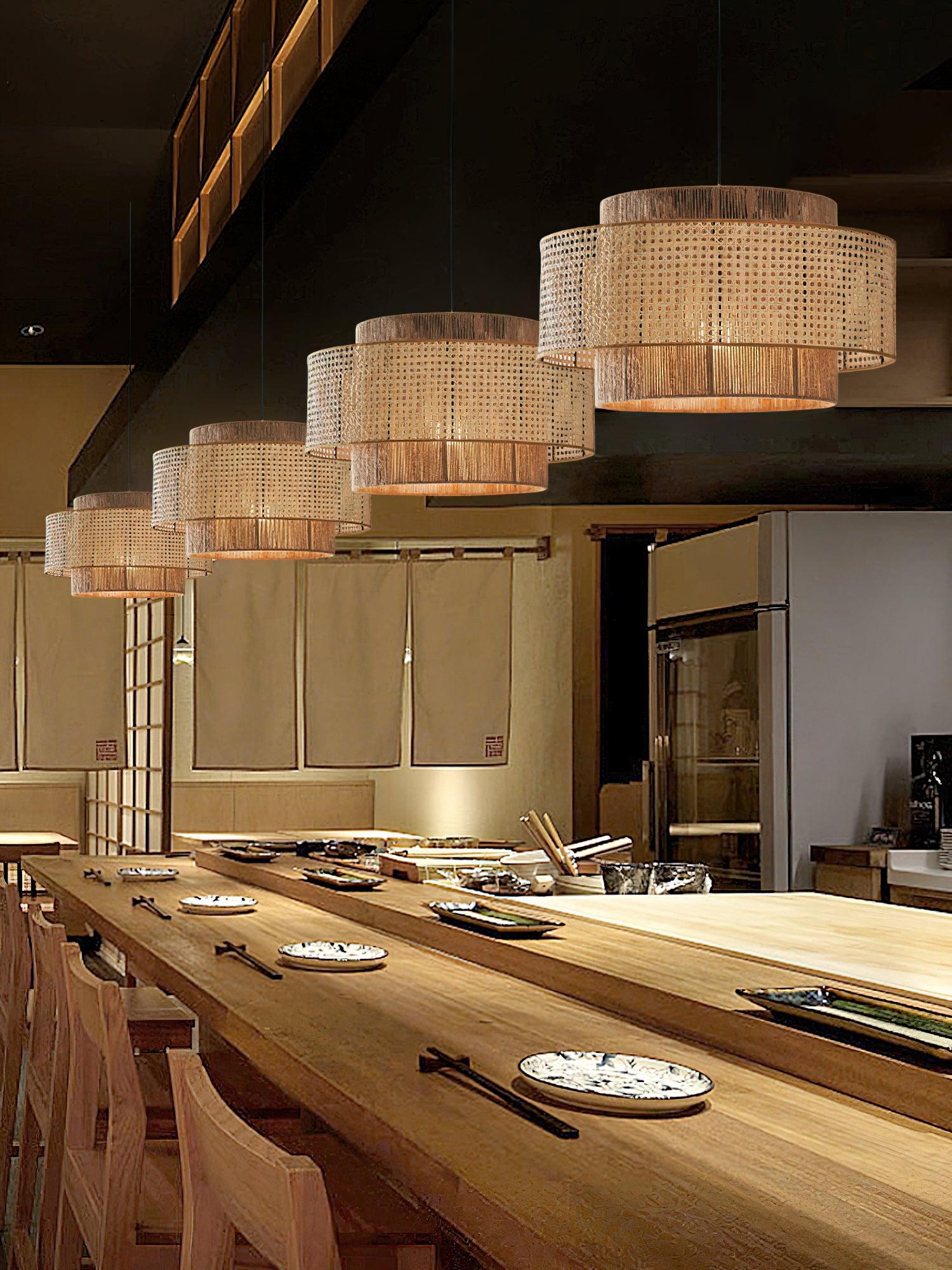 Modern Concentric Pendant Light Fixture - Sleek Geometric Design for Dining Room, Kitchen Island & Living Room Lighting