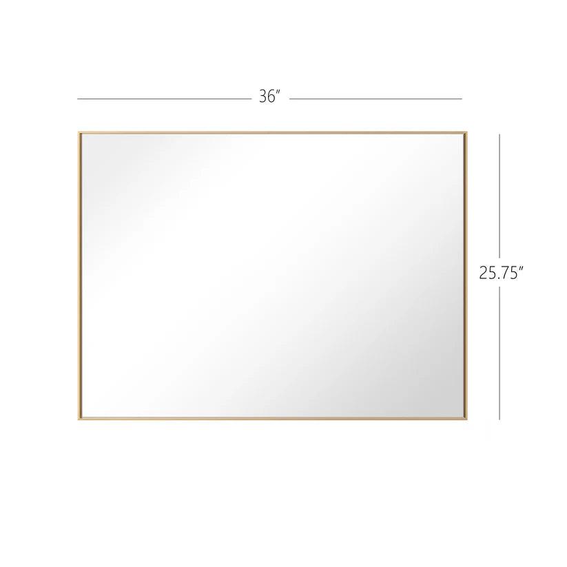 Sleek Modern Black Aluminum Framed Wall Mirror - Full Length Floor Mirror for Bedroom, Living Room & Entryway Decor