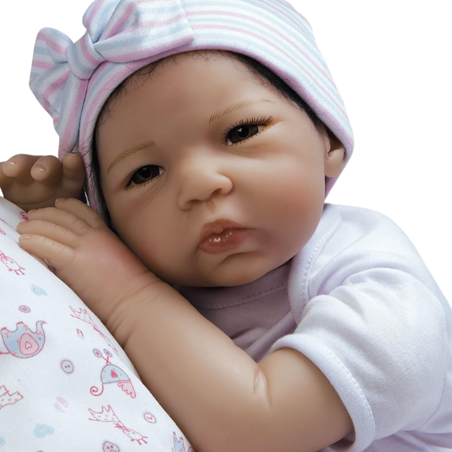 20-Inch Realistic Reborn Asian Baby Girl Doll with Soft Rooted Hair & 6-Piece Gift Set - Perfect Birthday Gift for Kids Ages 3+ | Lifelike Collectible Doll for Playtime, Nursery Decor, and Pretend Play