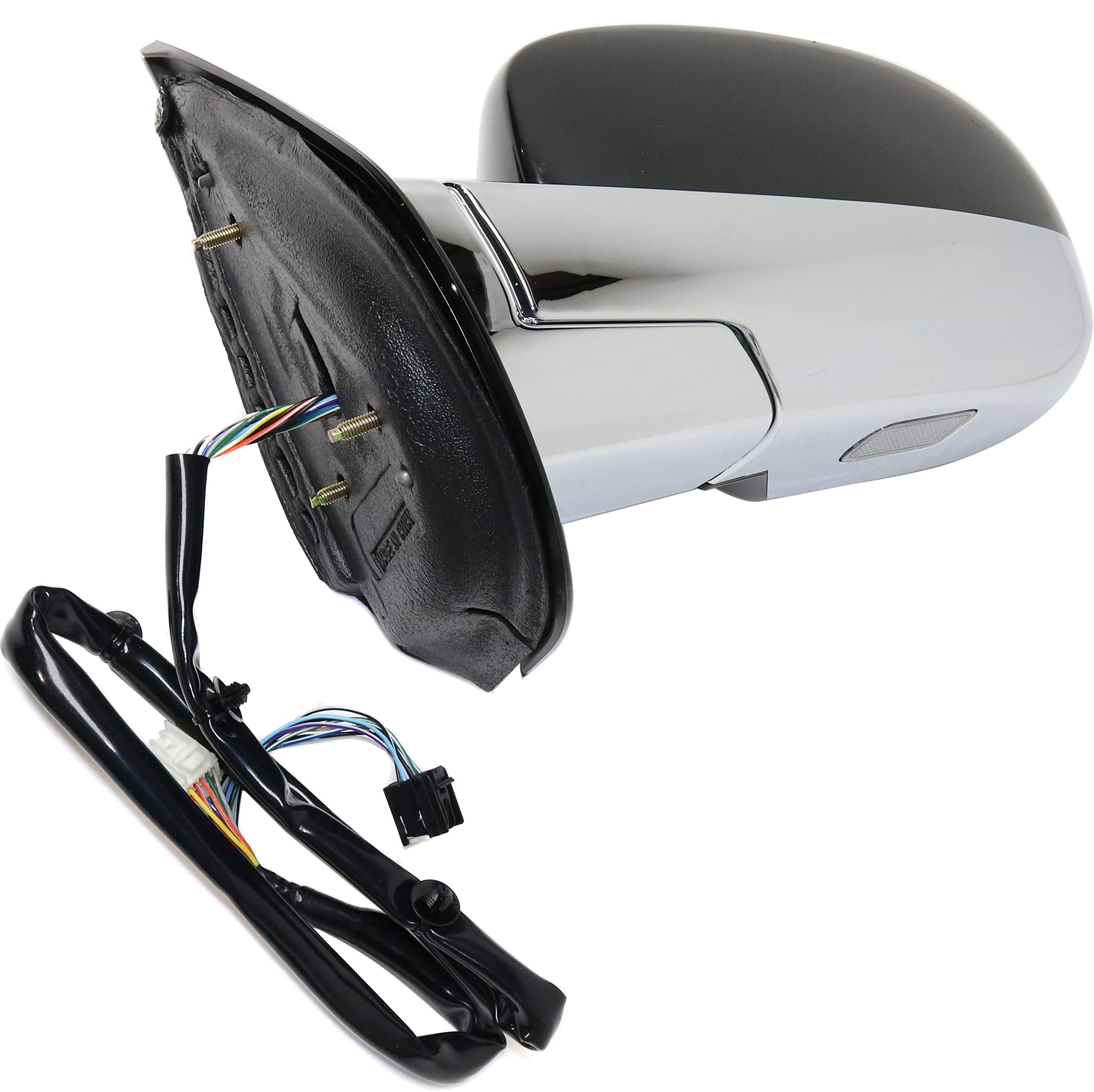 Garage-Pro Heated Power Glass Side Mirror with In-Glass Signal Light - Compatible with 2007-2008 Chevrolet Tahoe, 2007-2008 GMC Yukon, 2007-2014 Cadillac Escalade (Driver Side) - Perfect for Winter Driving & Enhanced Safety