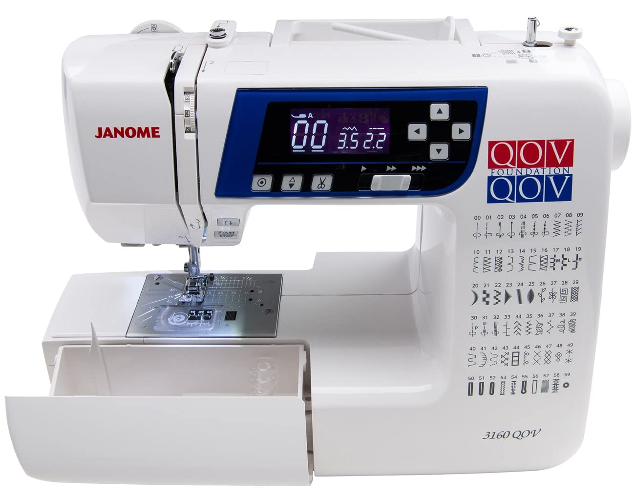 Janome 3160QOV Quilting Machine for Quilts of Valor - Professional Stitching for Patriotic Quilts & Home Decor Projects | Perfect for Quilters, Crafters & DIY Enthusiasts