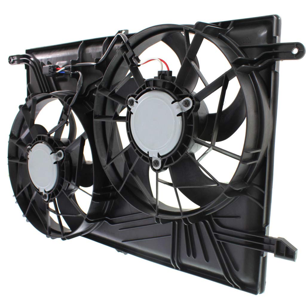 2007-2010 Saturn Outlook Radiator Cooling Fan Replacement - GM3115219 23434158 - Dual Fan Assembly for Engine Cooling & Overheating Prevention | Perfect for Summer Driving & Heavy Loads