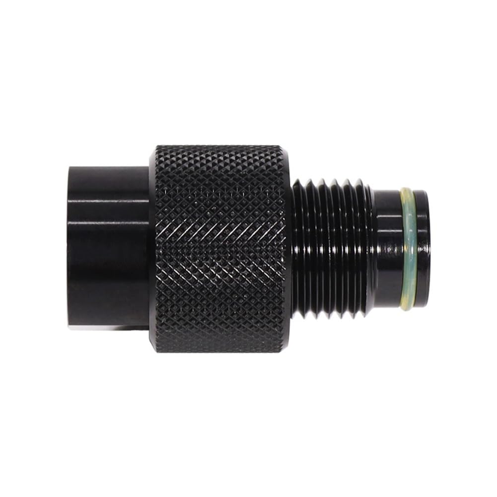 ON/OFF ASA Adaptor G1/2-14 Thread Saver - CO2/Compressed Air Pin Valve Depressor Adapter (Black) - Perfect for Paintball, Homebrewing & Air Tool Applications