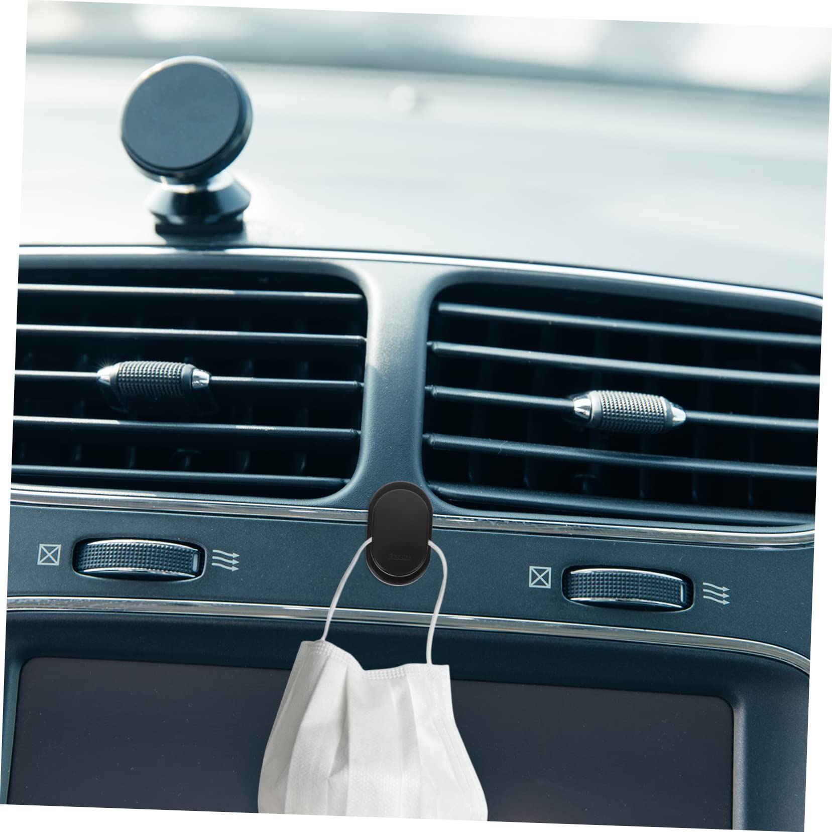 SEWOART 4pcs Car Hooks - Sticky Hangers for Car & Home - ABS Towel Hooks for Organizing