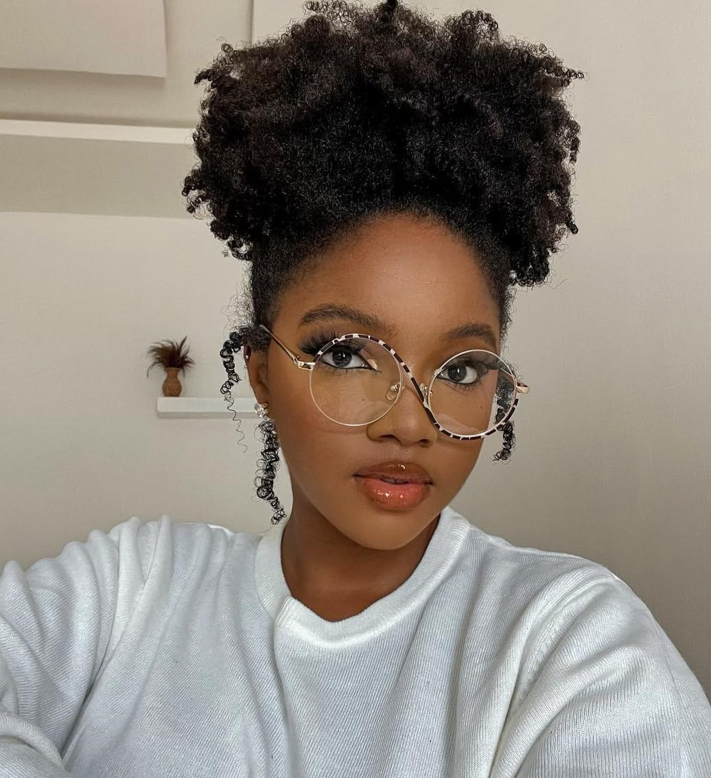 VOOGLAM Women's Round Clear Lens Glasses - Stylish & Lightweight Eyewear for Reading, Driving, and Everyday Fashion