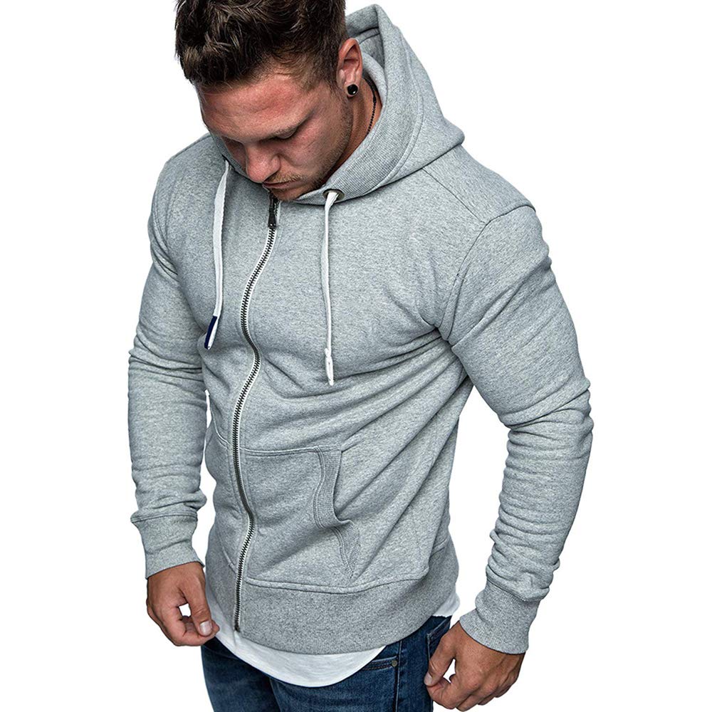 Sandbank Men's Zip-Up Hoodie Sweatshirt - Casual Pullover Hooded Jacket for Sports & Outdoor Activities | Lightweight Fleece Lining for Comfort & Warmth | Perfect for Gym, Running, Hiking & Everyday Wear