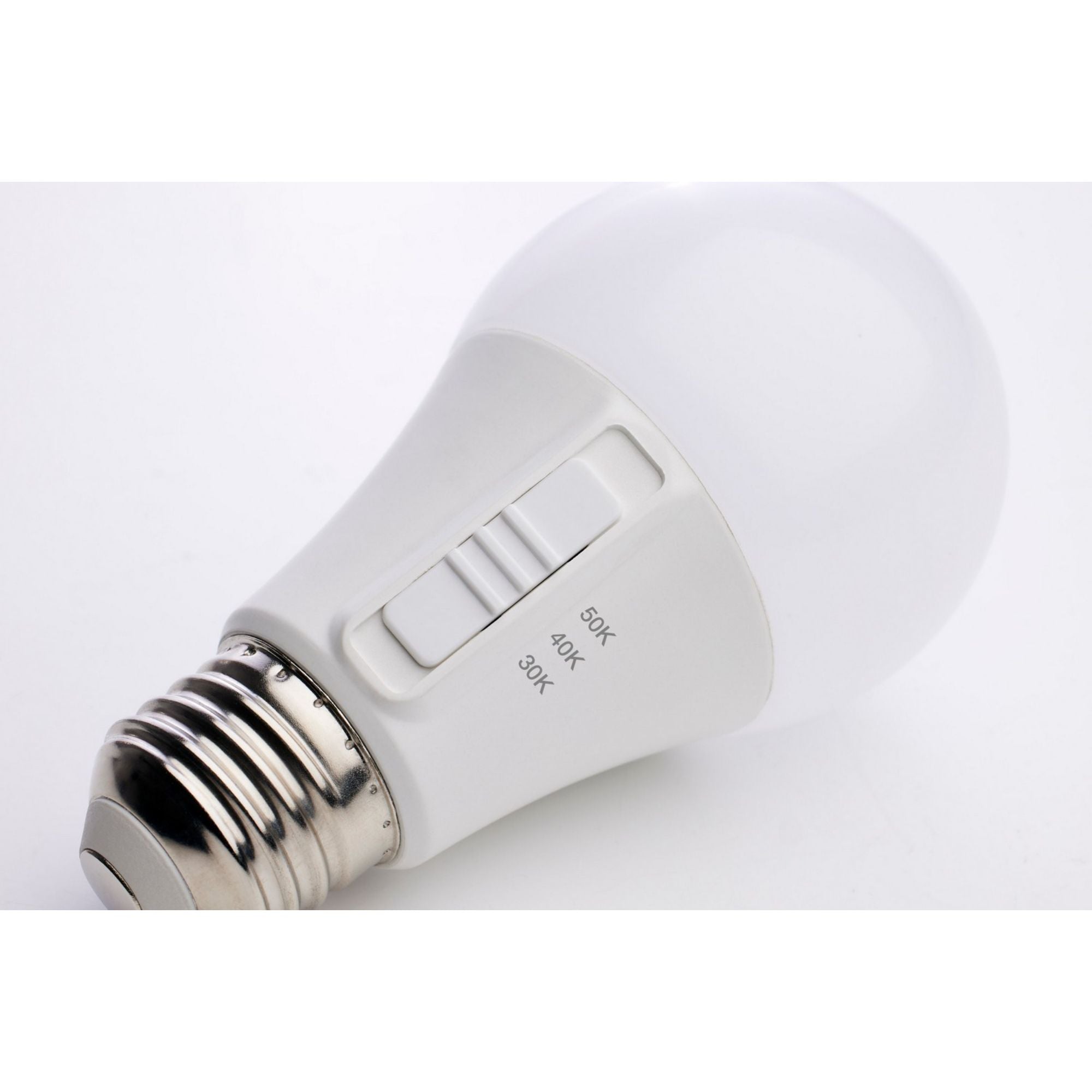 6W A19 LED Light Bulb - 470 Lumens, Dimmable, 3000K/4000K/5000K Selectable Color Temperature, Equivalent to 40W, E26 Base - Perfect for Bedroom, Living Room & Office Lighting