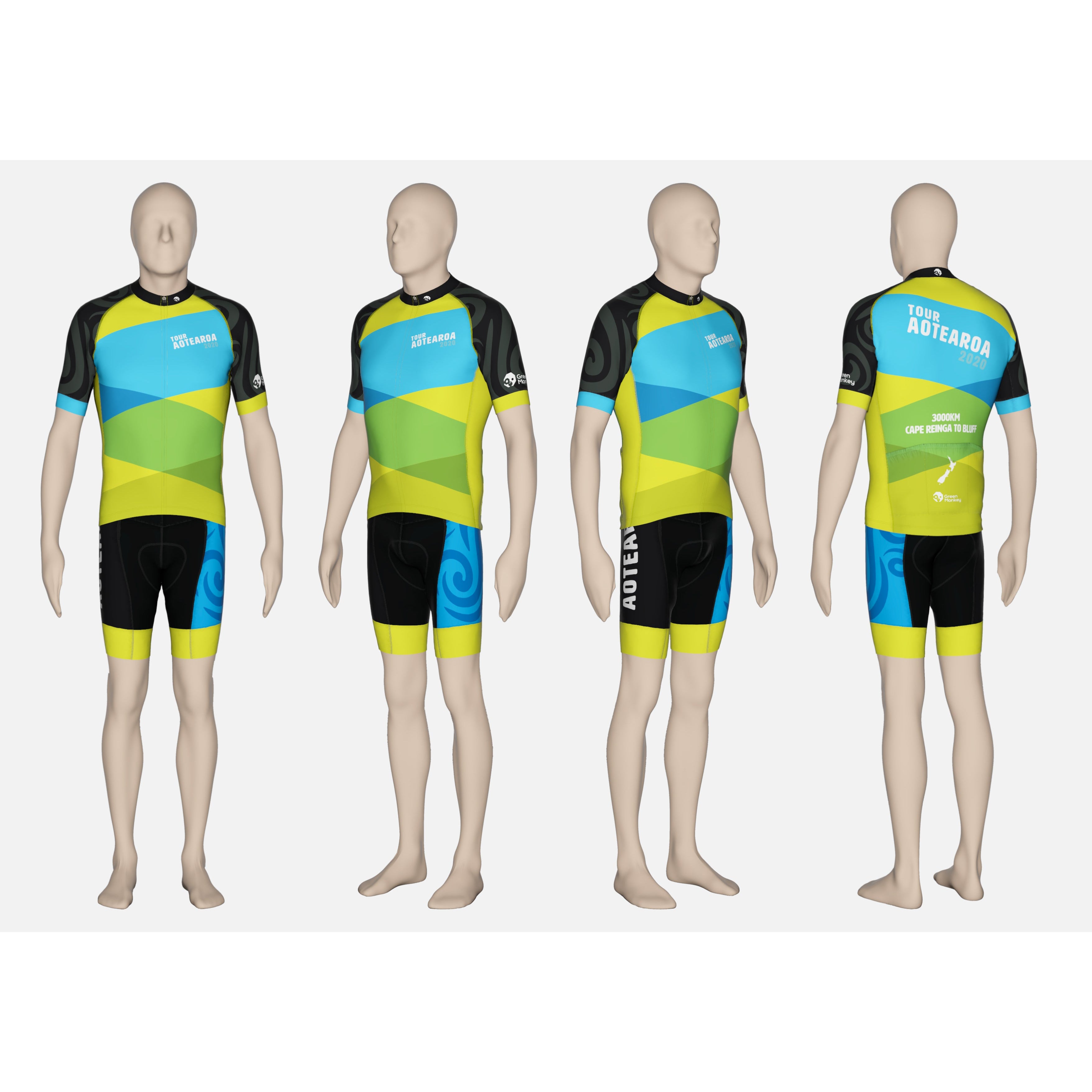 Crossings Tour Aotearoa 2020 Men's Cycling Jersey - Breathable & Quick-Dry Bike Shirt for Road & Mountain Biking