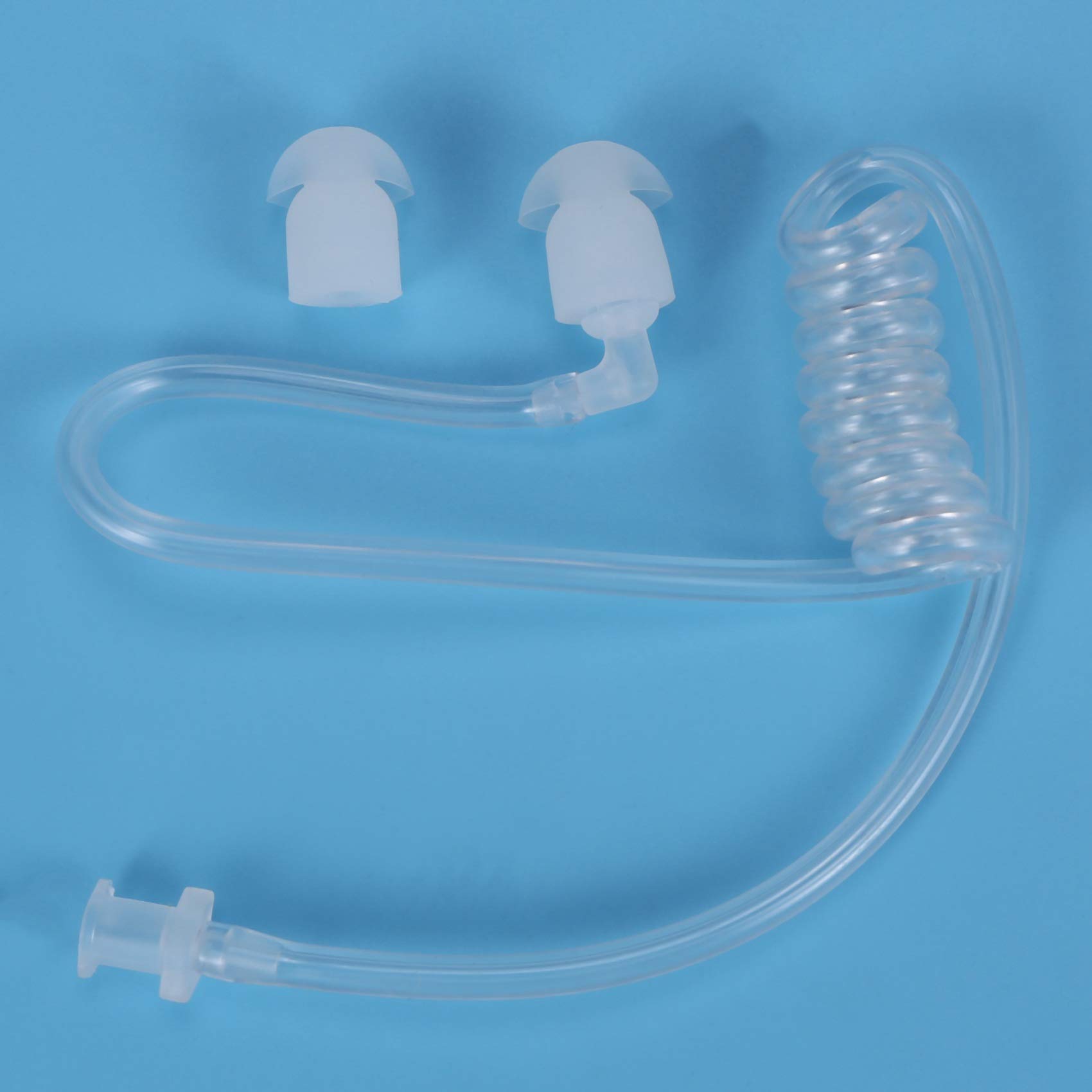 OSHLANT Transparent Coil Acoustic Tube Ear Plugs - Compatible with Walkie Talkie Headsets & Radio Earphones | Durable Headphone Accessories for Communication, Security & Outdoor Activities