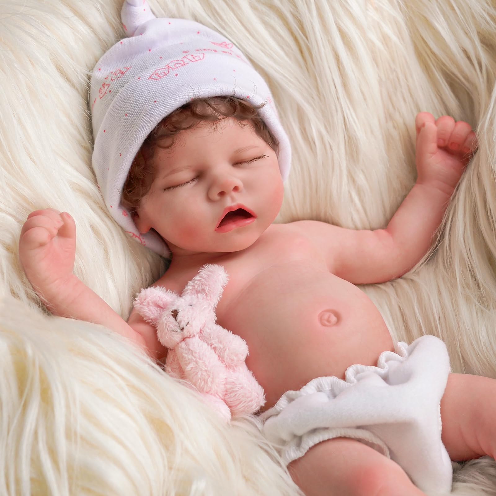 12-Inch Realistic Lifelike Reborn Baby Doll Girl - Platinum Silicone Body, Sleeping Newborn Doll with Soft Body | Perfect Gift for Kids 3+ Years Old | Great for Role Play, Collecting & Emotional Comfort