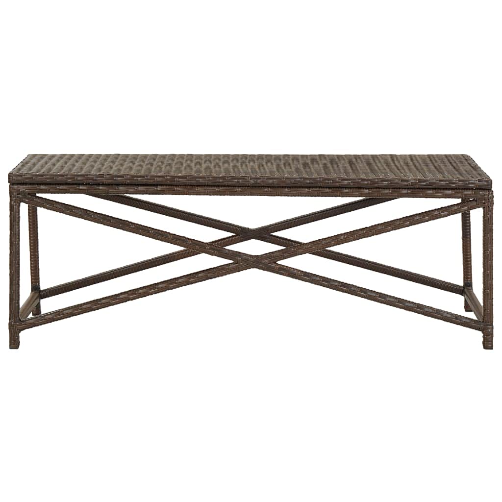 Premium Poly Rattan Outdoor Garden Bench - 47.2