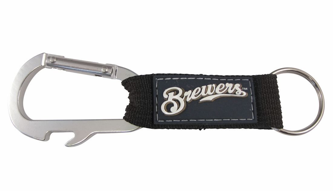 MLB Milwaukee Brewers Carabiner Keychain - Blue Team Color Clip for Keys, Bags & Backpacks - Perfect for Baseball Fans & Outdoor Adventures