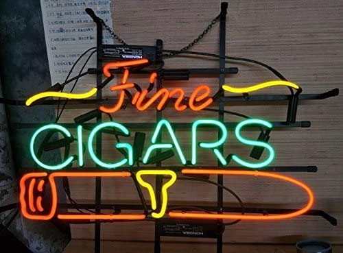20x16in Beer Bar Neon Sign - Vintage Cigar & Pub Decor for Man Cave, Business & Home Bar Lighting (Multiple Sizes Available) - Perfect for Taverns, Basements & Game Rooms