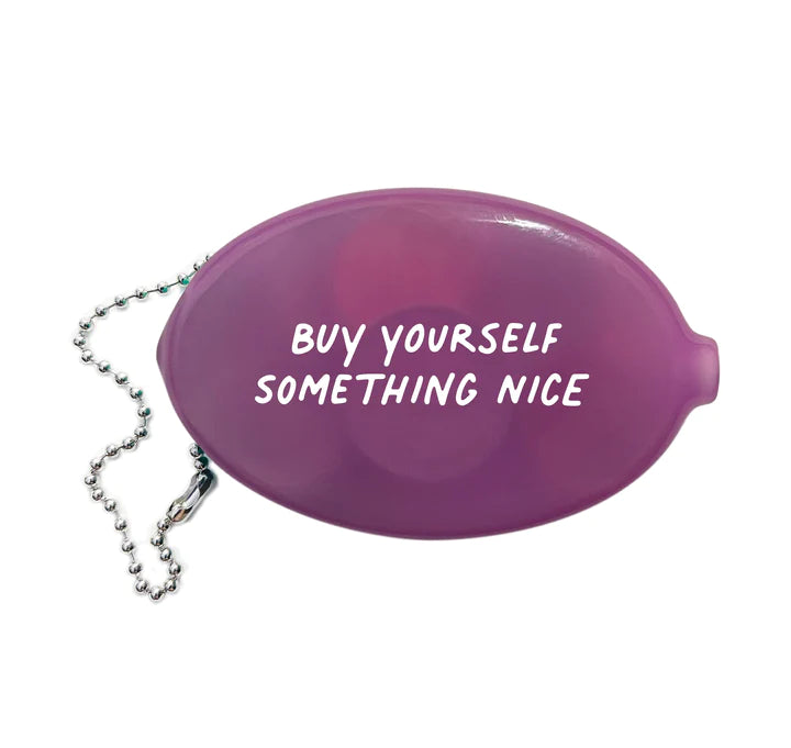 Something Nice Coin Pouch (Purple) - Small Leather Wallet for Coins, Cash & Cards | Perfect for Travel, Shopping & Everyday Use