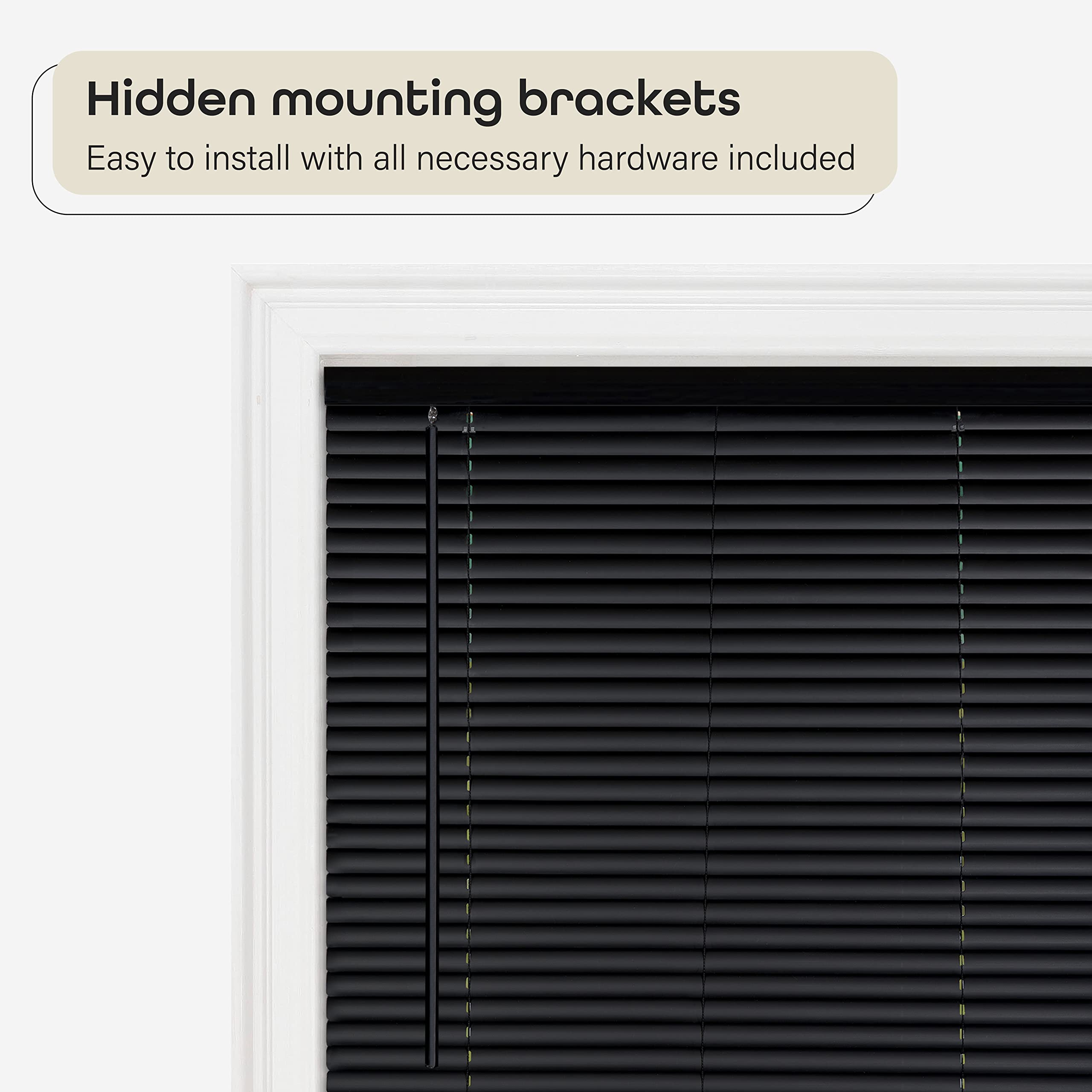 Achim Home Decor Cordless Room Darkening Mini Blinds - 36