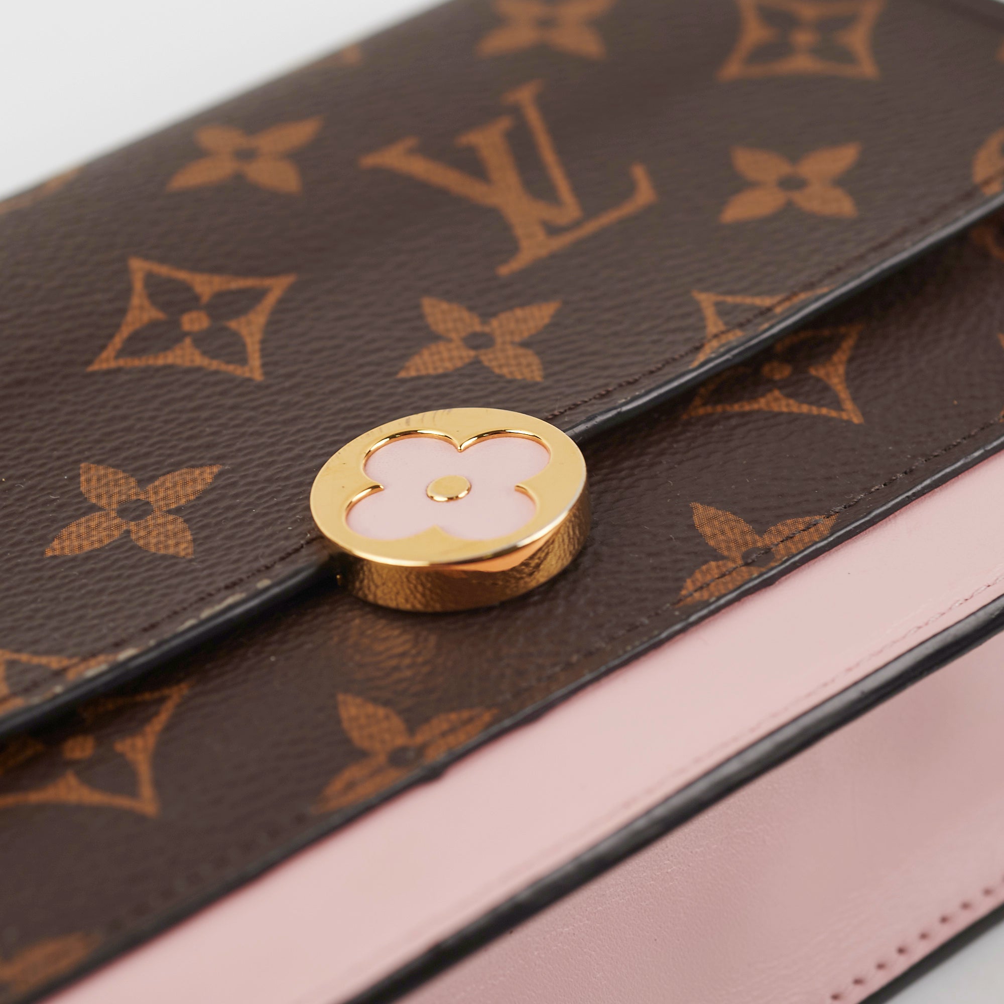 Louis Vuitton Flore Wallet on Chain WOC Monogram Pink Crossbody Bag - Elegant & Compact for Everyday Use, Parties & Travel