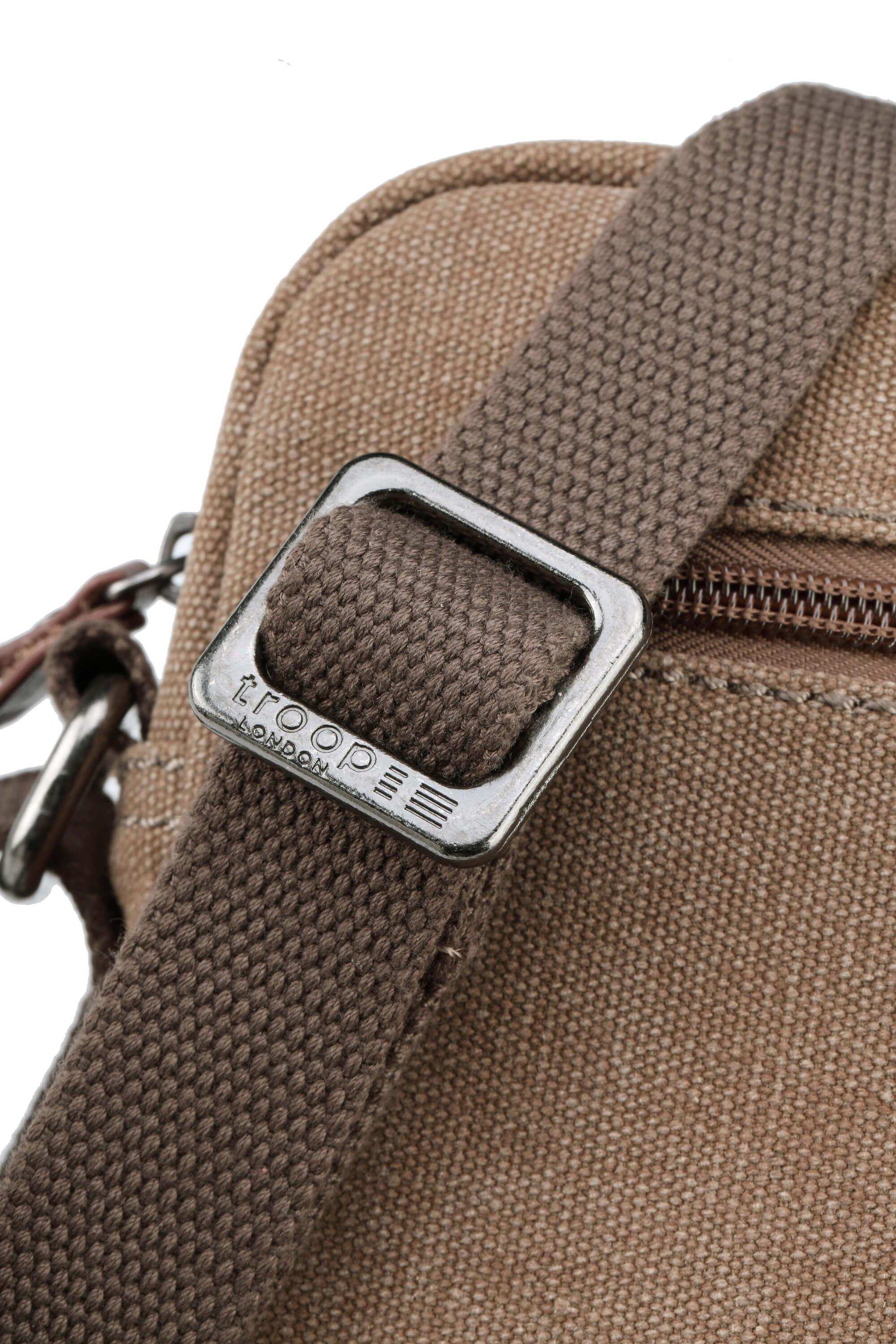 TRP0405 S Troop London Classic Canvas Small Crossbody Bag - Stylish & Lightweight for Daily Use, Travel, and Outdoor Activities