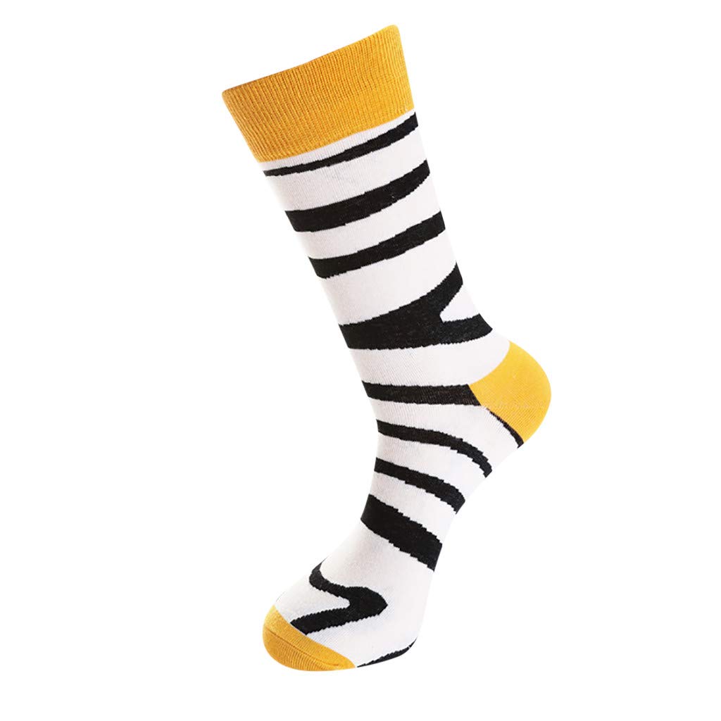 **Men's Fashion Colorful Diamond Block Cotton Casual Socks - Warm & Comfortable for Everyday Wear, Office, and Outdoor Activities**