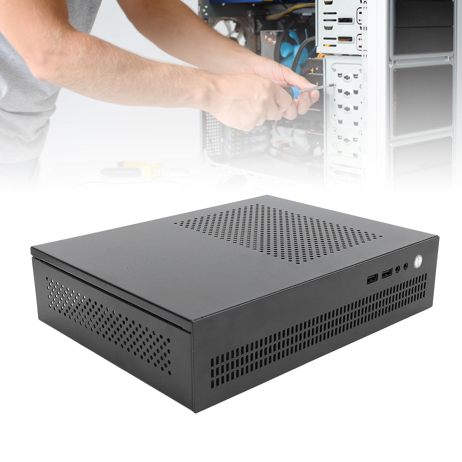 Compact Micro ATX & Mini ITX PC Case - USB 2.0 Gaming Computer Chassis for Small Form Factor Desktop Builds | Perfect for Home Office, Gaming Rigs & Space-Saving Workstations