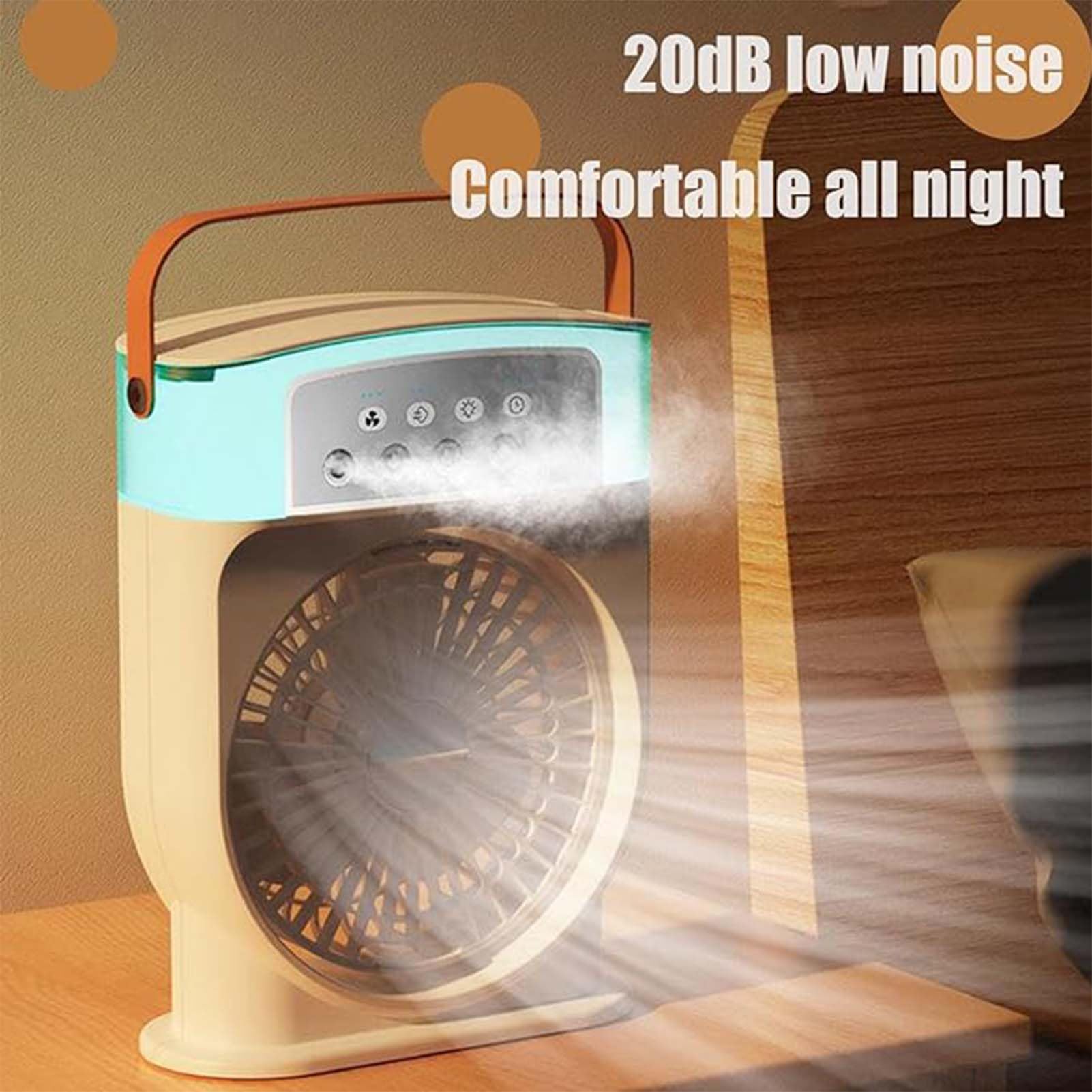 Polarlux Portable Air Cooler with 600ml Water Tank - Personal Air Conditioner with Humidifier & Cooling Fan for Home, Office, Dorm, Travel - Perfect for Summer, Hot Weather & Small Spaces (White)