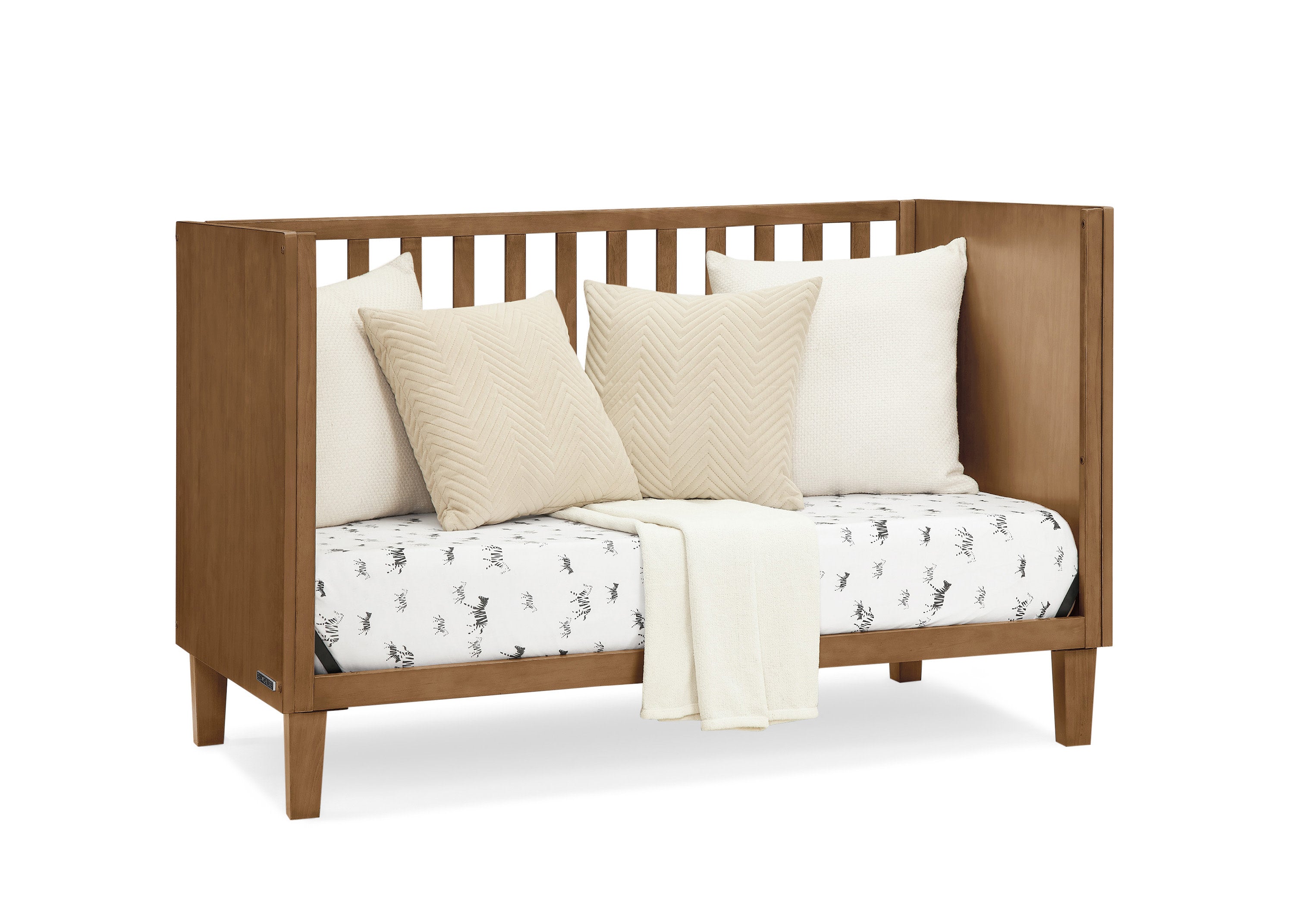 Sonny 4-in-1 Convertible Baby Crib - Toddler Bed, Daybed & Full-Size Bed - Nursery Furniture for Boys & Girls - Perfect for Newborns to Teens