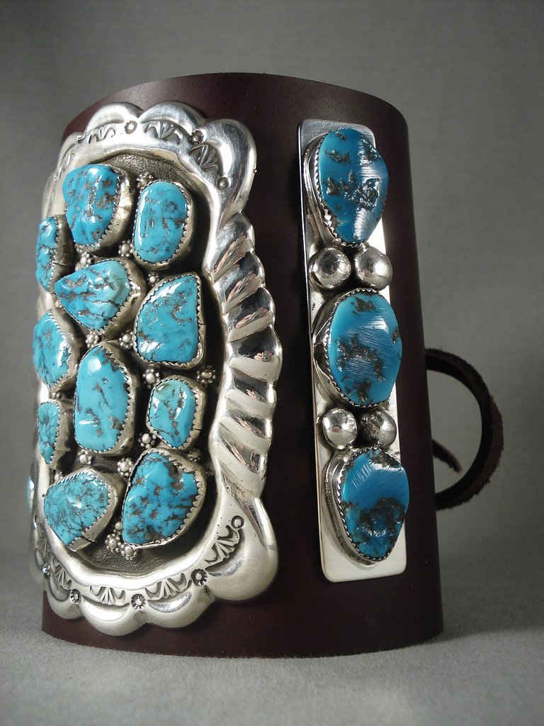 Vintage Navajo 'Turquoise Burst' Native American Sterling Silver Ketoh Bracelet - Authentic Handmade Southwest Jewelry for Women, Perfect for Boho Fashion & Cultural Events
