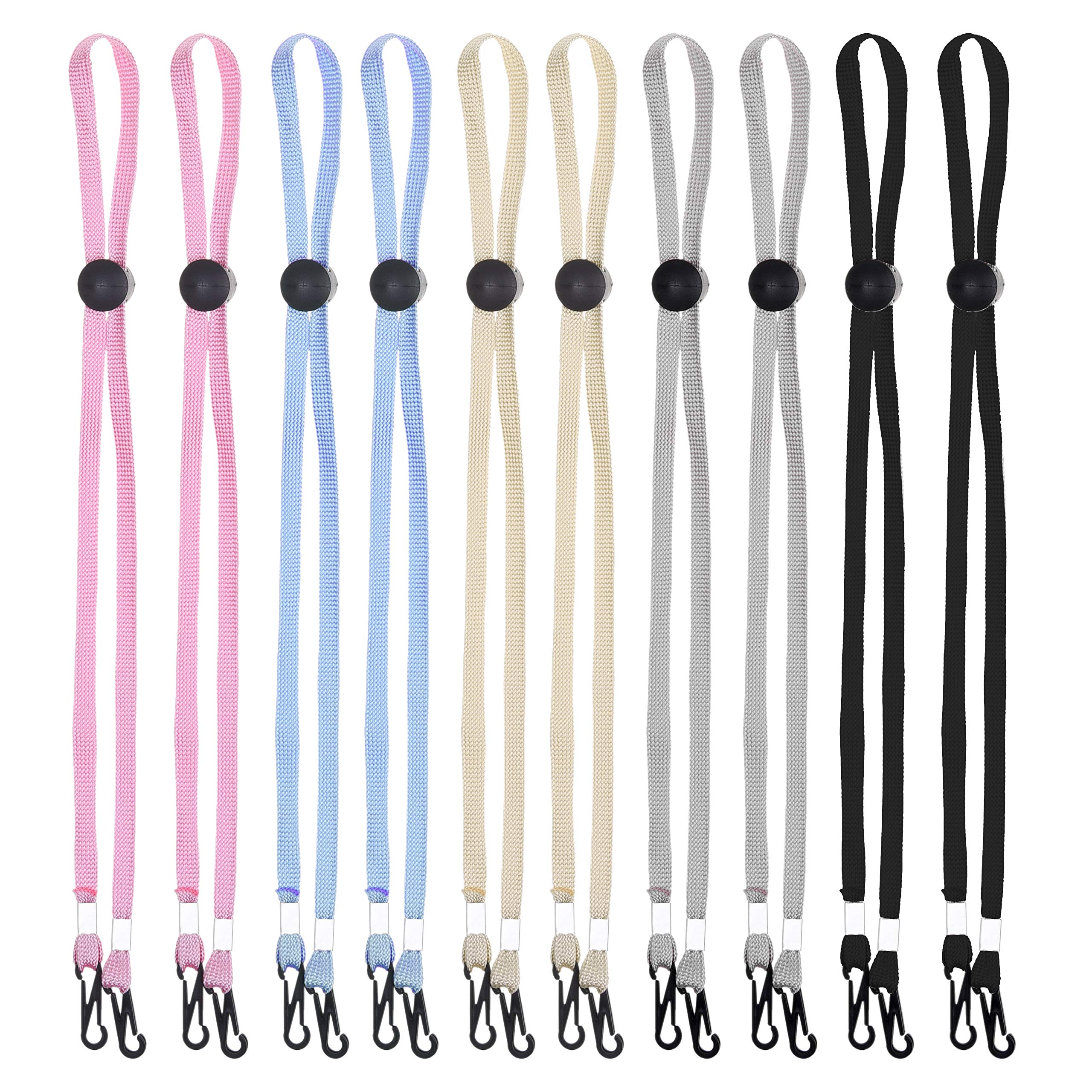 Kare & Kind 10X Face Mask Lanyards - Adjustable Straps for All Ages - Comfortable & Skin Friendly - Perfect for Work & Travel
