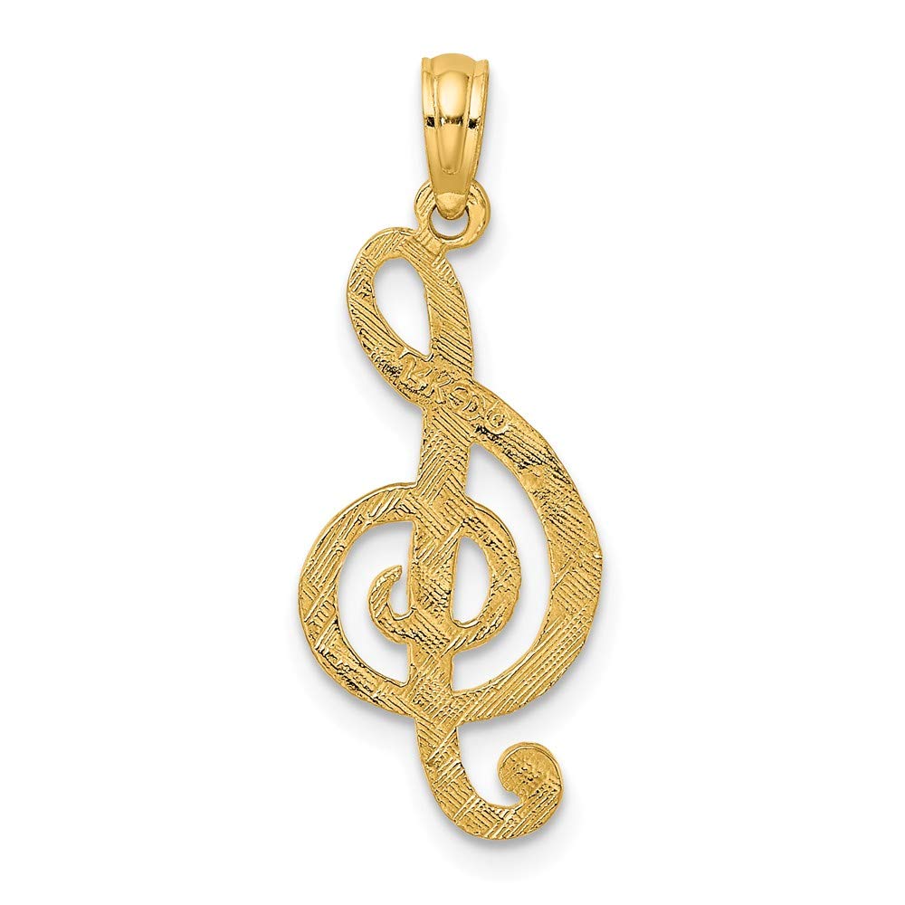 14K Yellow Gold Music Note Charm Pendant - Elegant & Dainty Jewelry Gift for Women - Perfect for Necklaces, Bracelets & Special Occasions