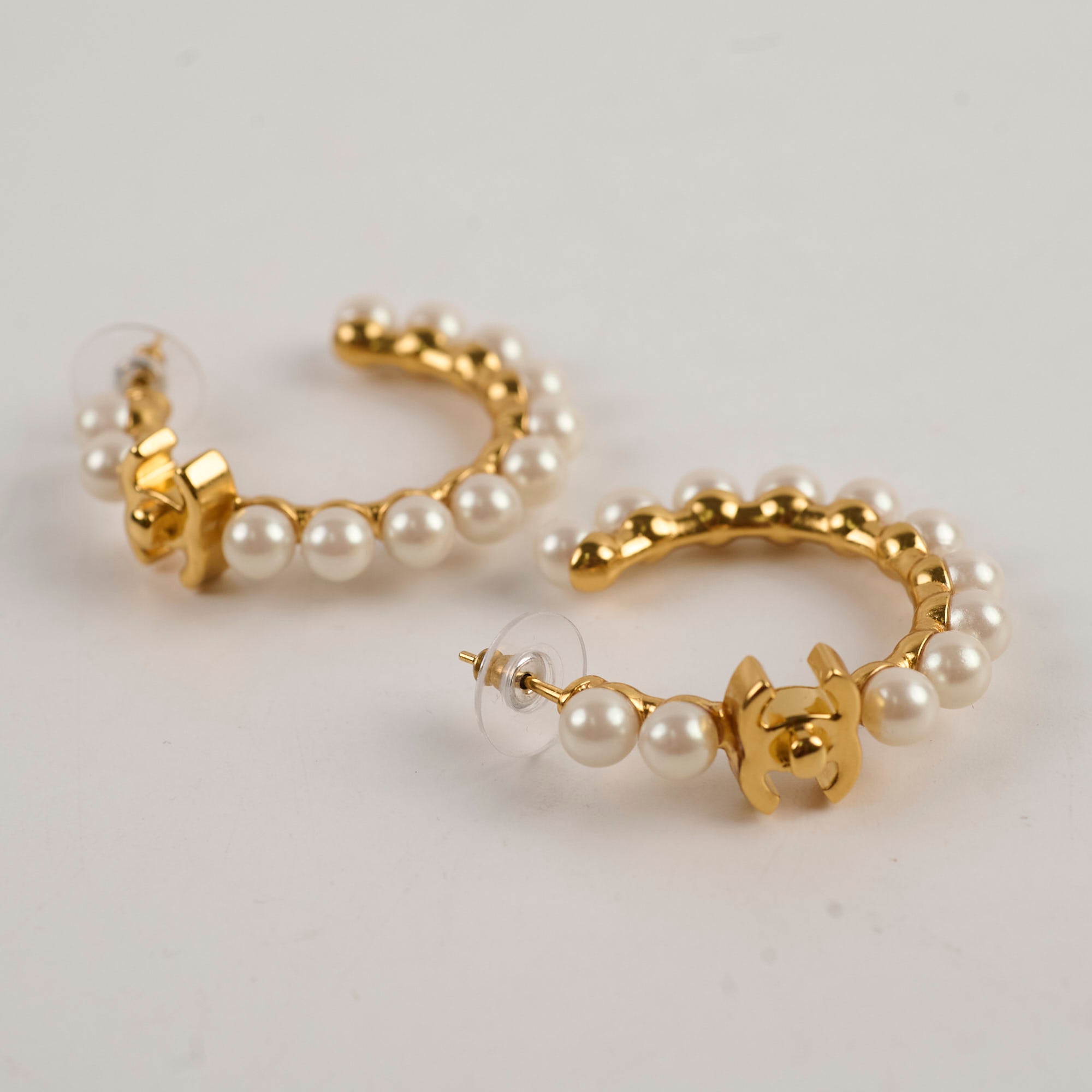 Chanel Multi Pearl Hoop Earrings - Luxury Fashion Jewelry for Women | Perfect for Parties, Weddings & Special Occasions
